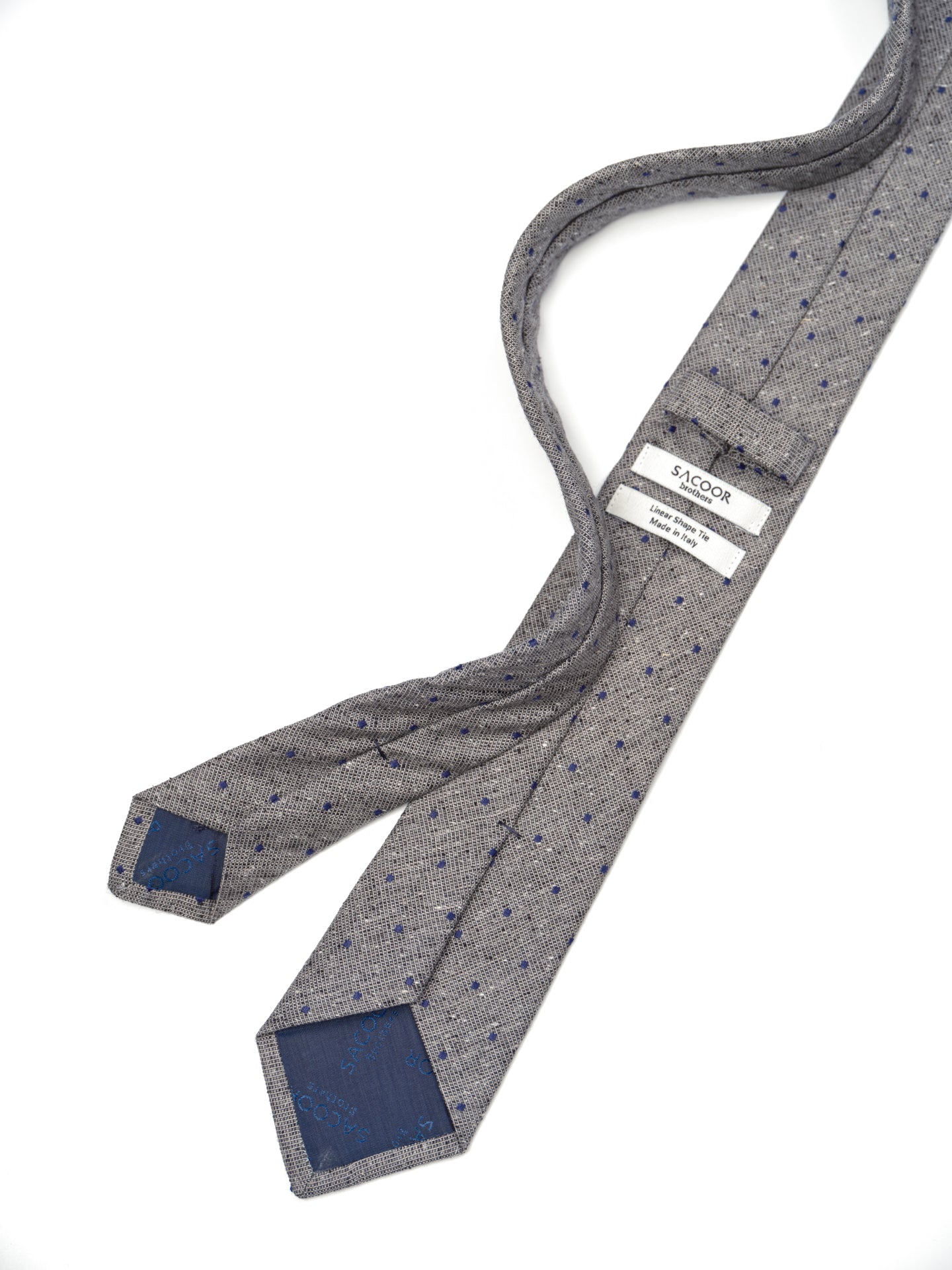 Polka Dot Pattern Tie 100% Silk 7cm - Image 6