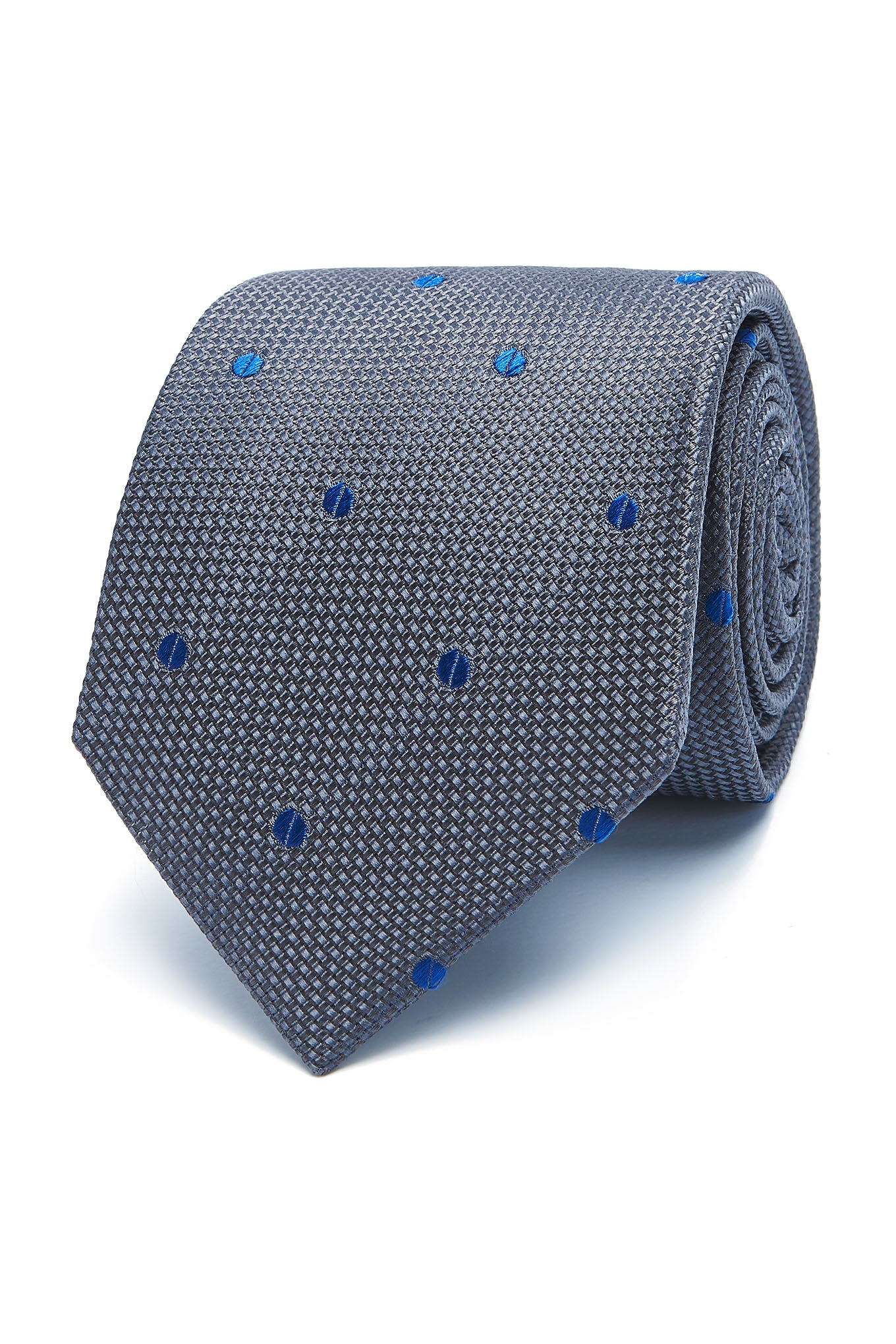 Polka Dot Pattern Tie 100% Silk 7cm - Image 3