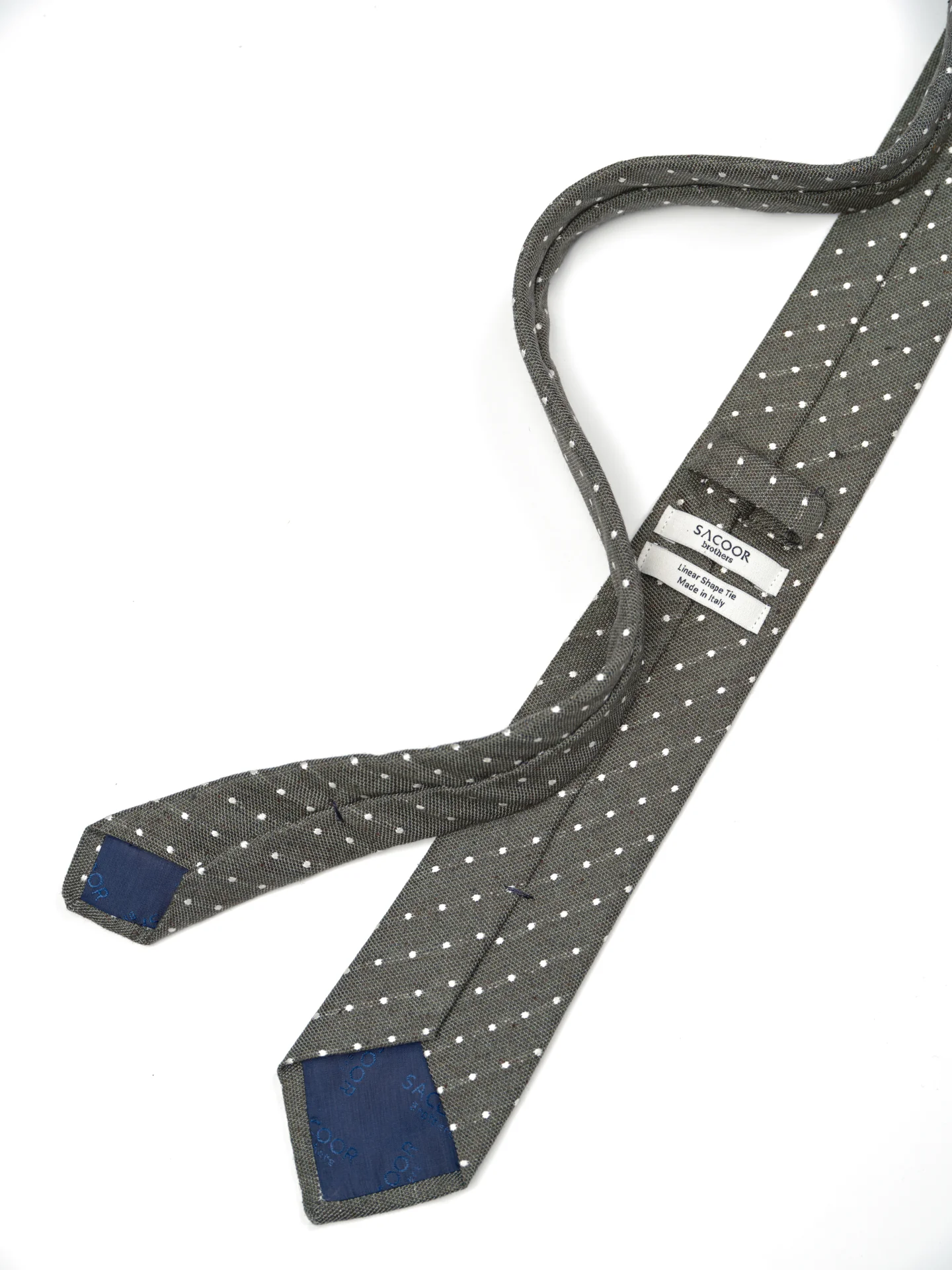 Polka Dot Pattern Tie 100% Silk 7cm - Image 6