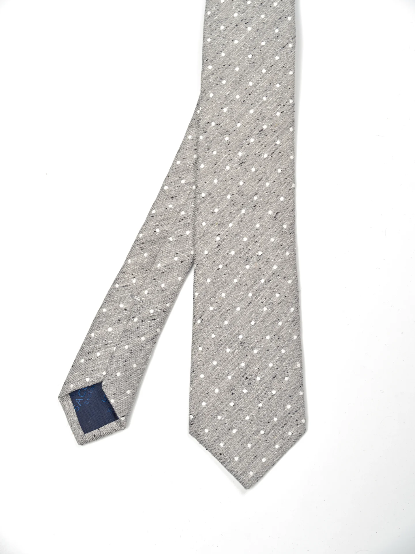 Polka Dot Pattern Tie 100% Silk 7cm - Image 8