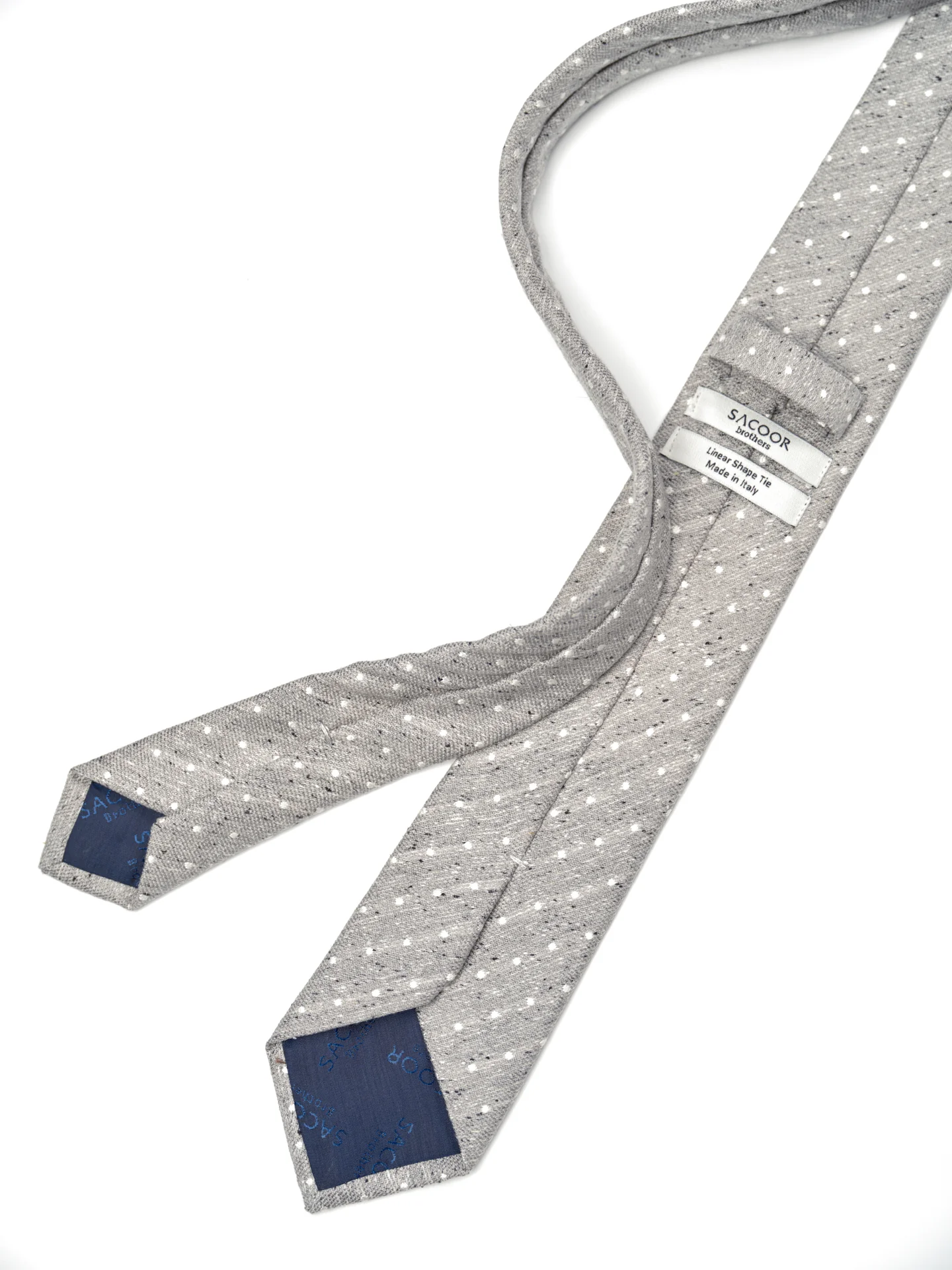 Polka Dot Pattern Tie 100% Silk 7cm - Image 9