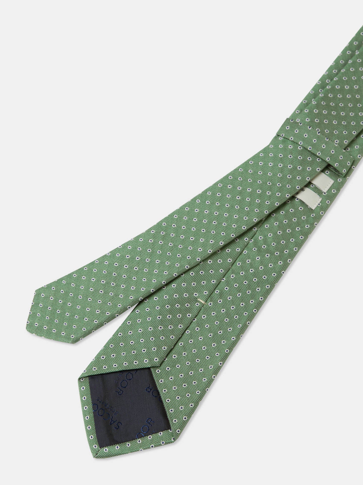 Polka Dot Pattern Tie 100% Silk 7cm - Image 4