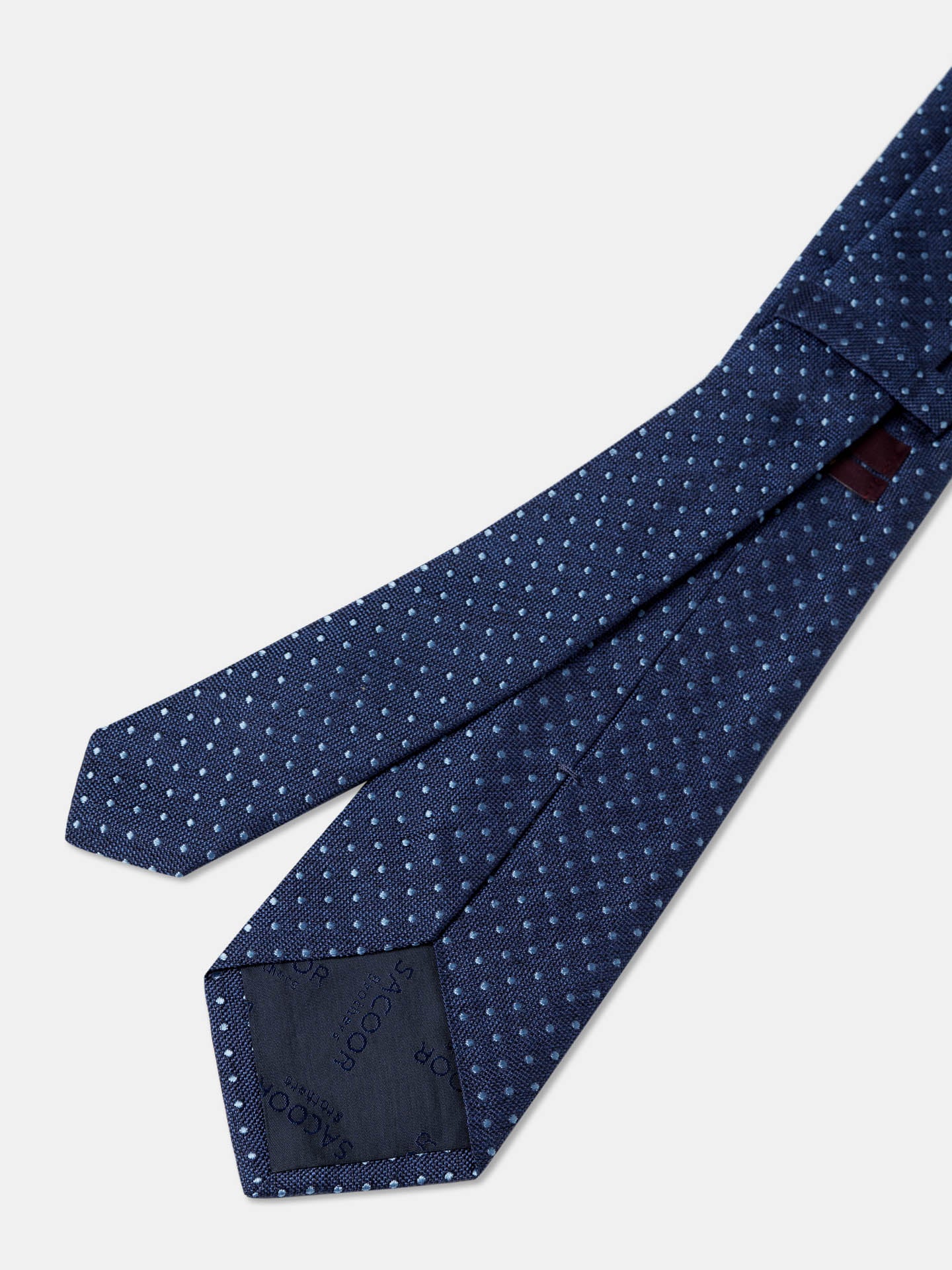 Polka Dot Pattern Tie 100% Silk 8cm - Image 2