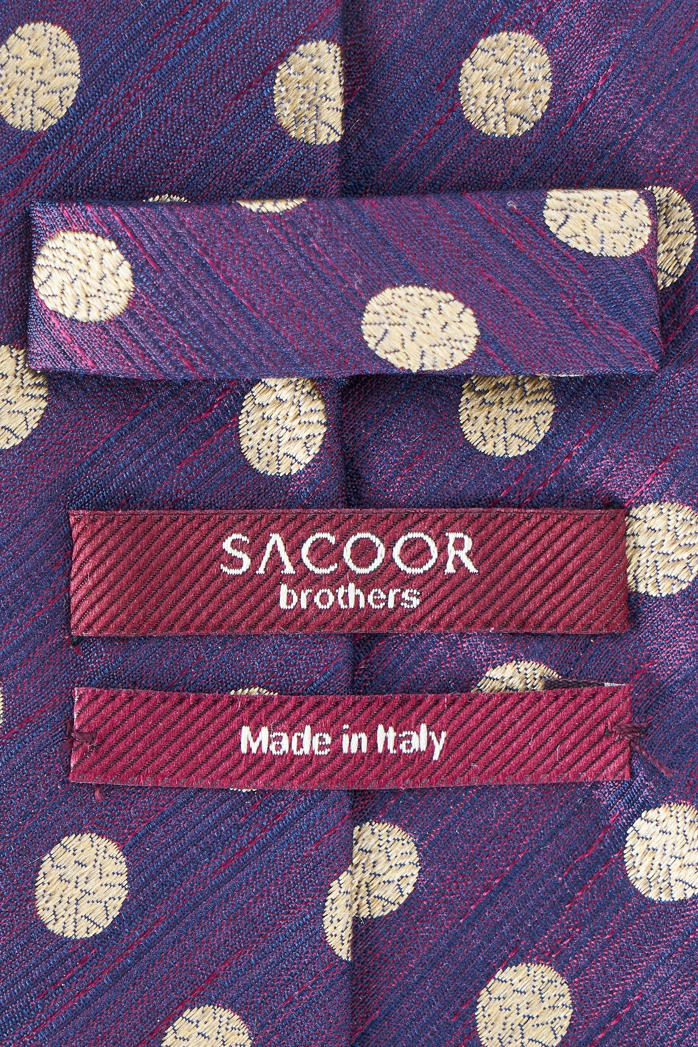 Polka Dot Pattern Tie 100% Silk 8cm - Image 2