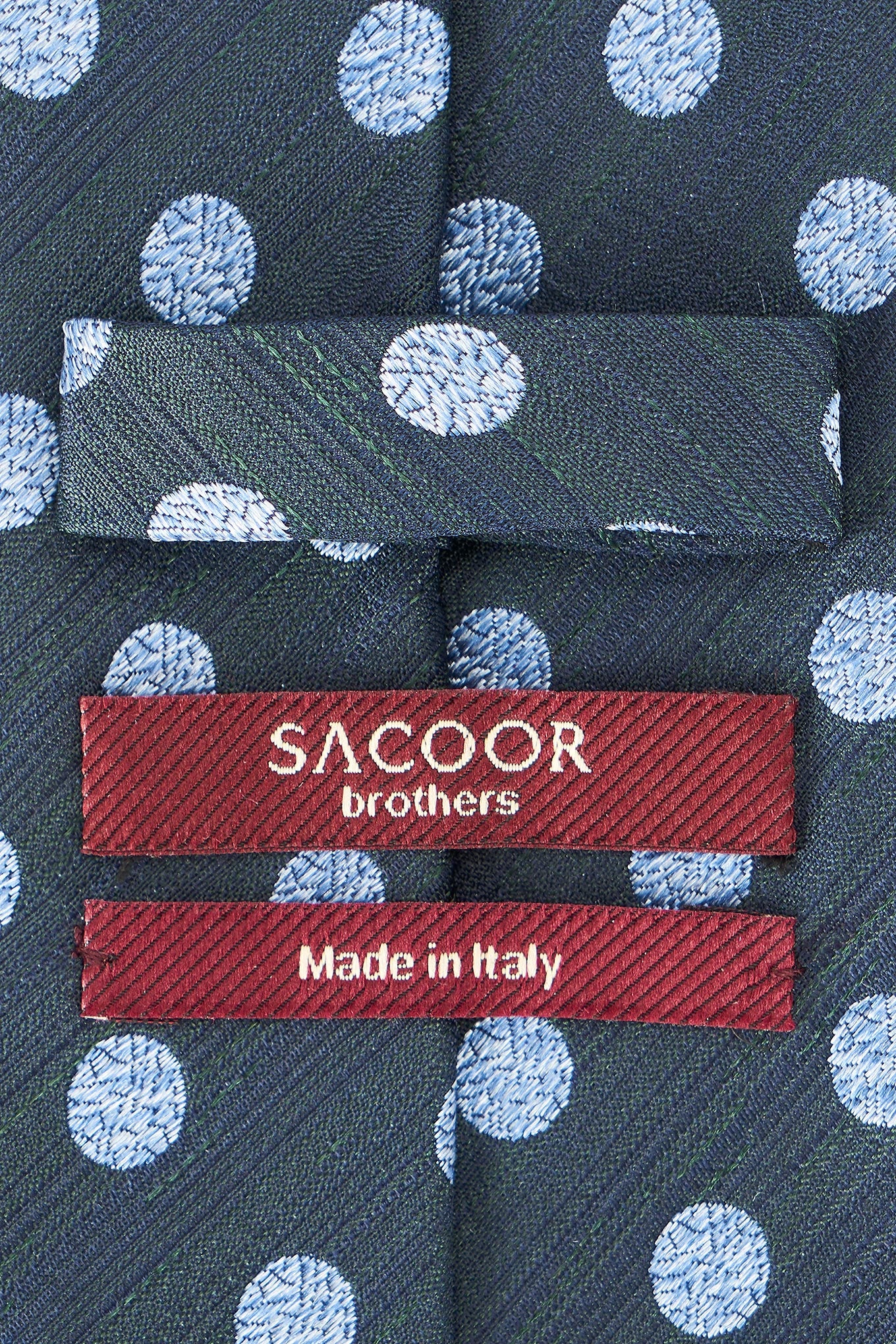 Polka Dot Pattern Tie 100% Silk 8cm - Image 7