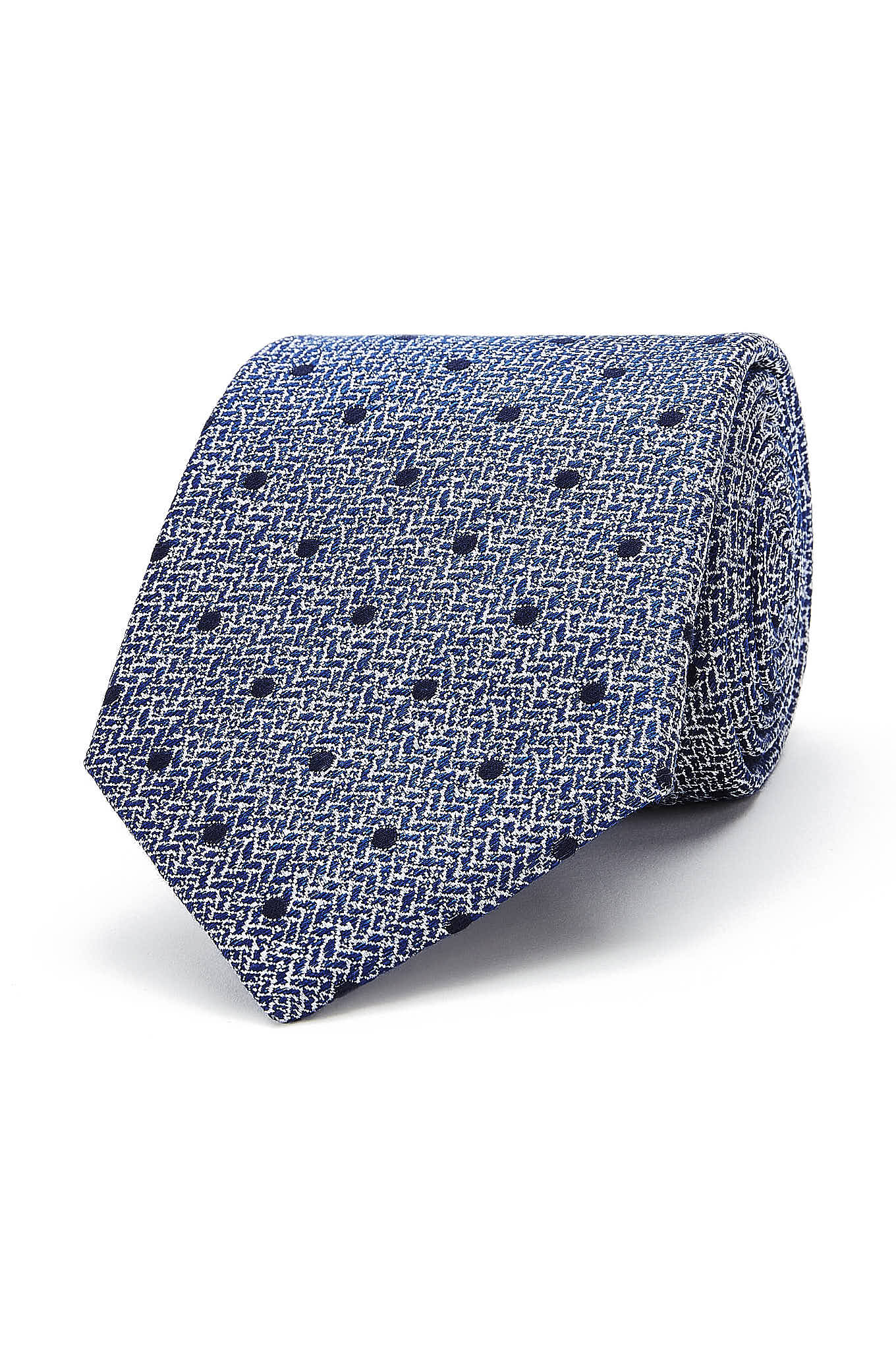 Polka Dot Pattern Tie 100% Silk 8cm - Image 5