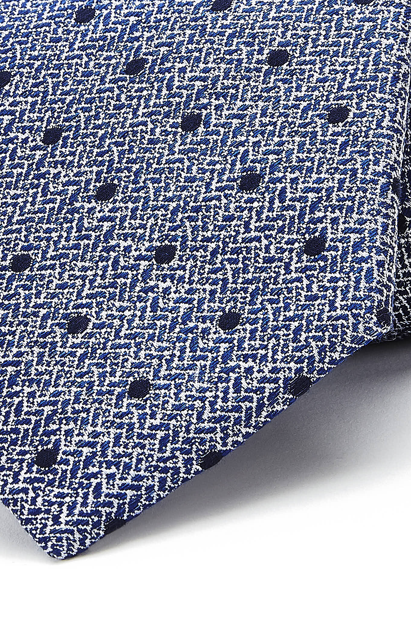 Polka Dot Pattern Tie 100% Silk 8cm - Image 6