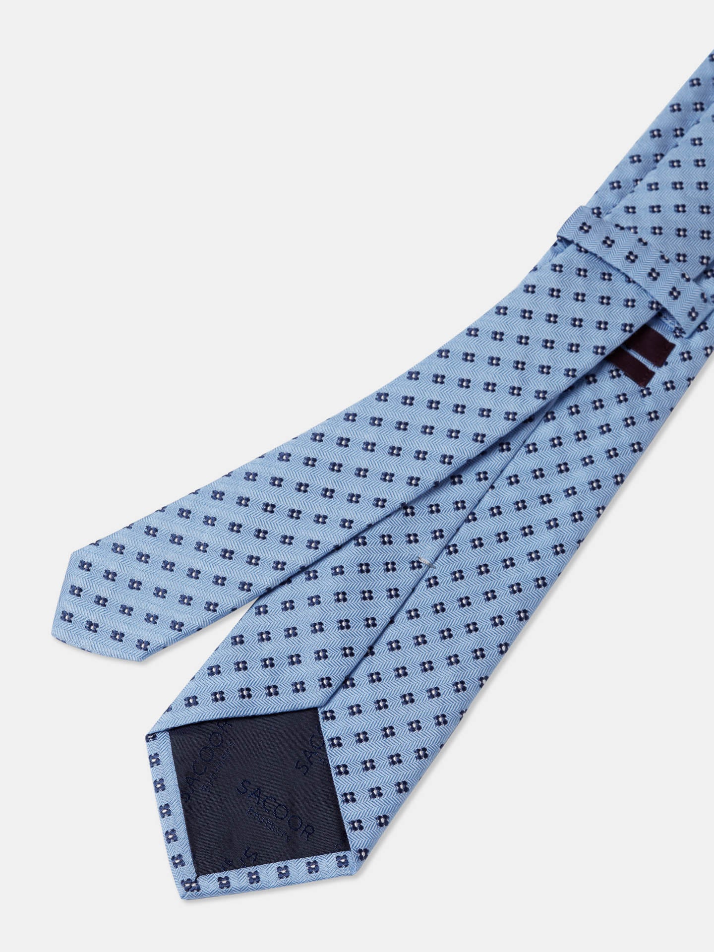 Polka Dot Pattern Tie 100% Silk 8cm - Image 2