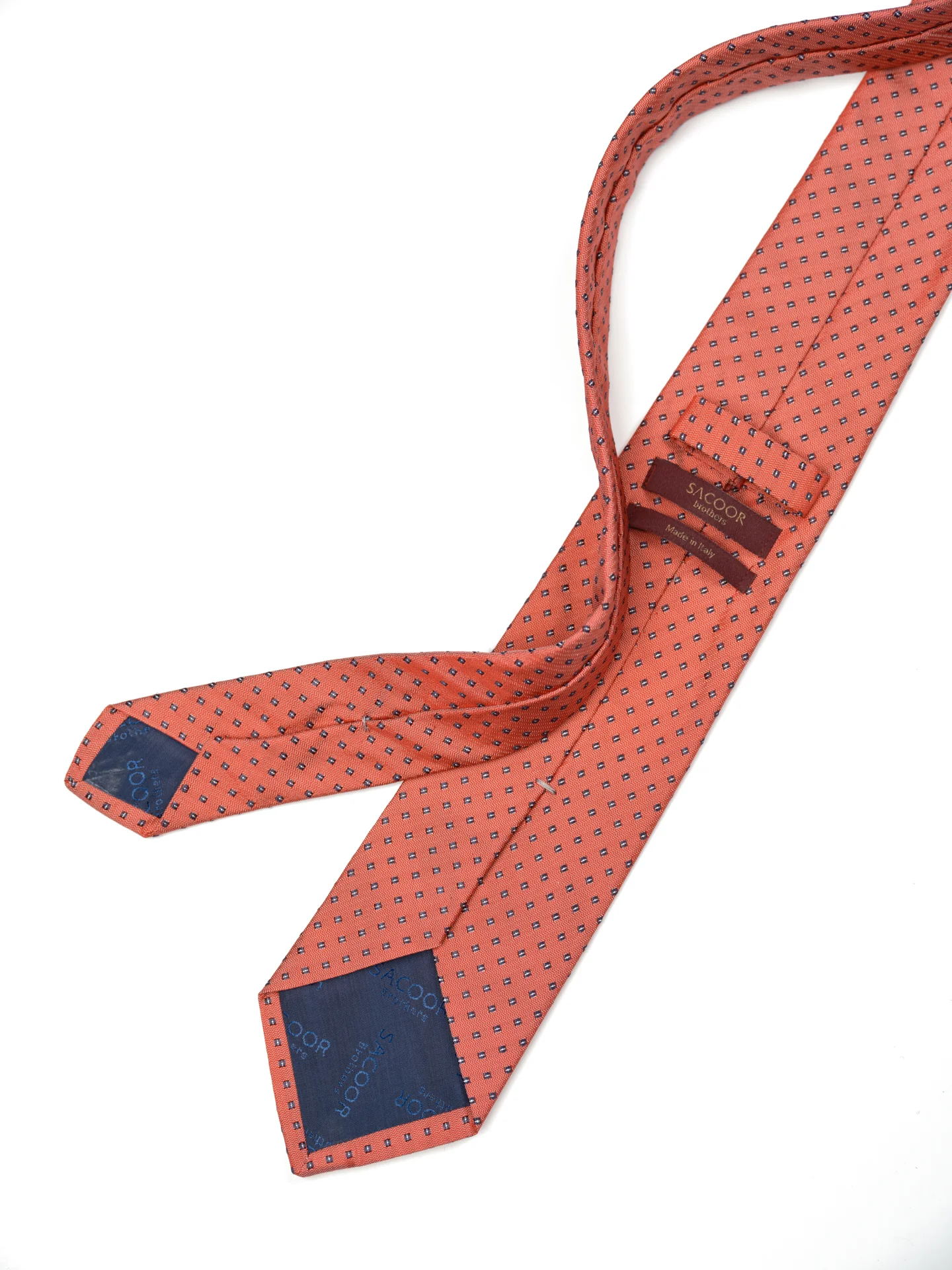 Polka Dot Pattern Tie 100% Silk 8cm - Image 6
