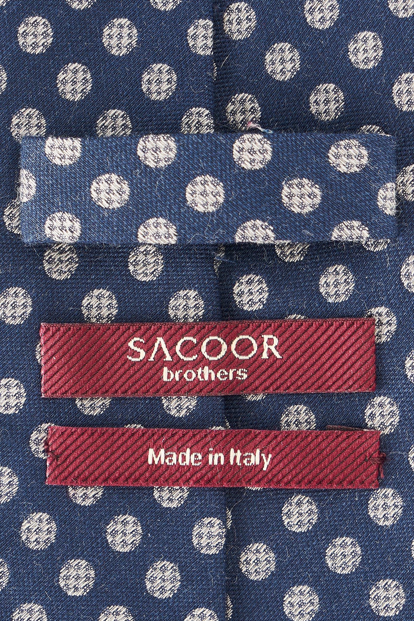 Polka Dot Pattern Tie 100% Silk 8cm - Image 4