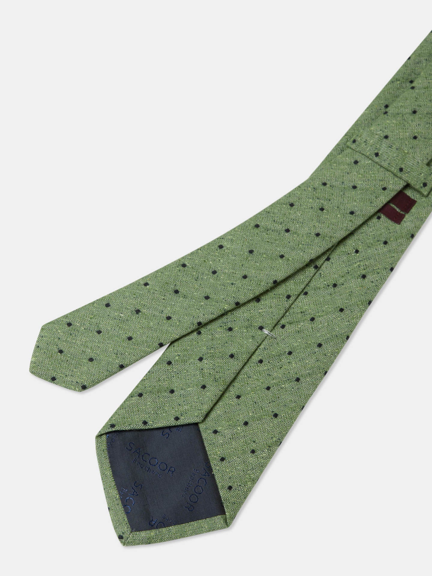 Polka Dot Pattern Tie 100% Silk 8cm - Image 2