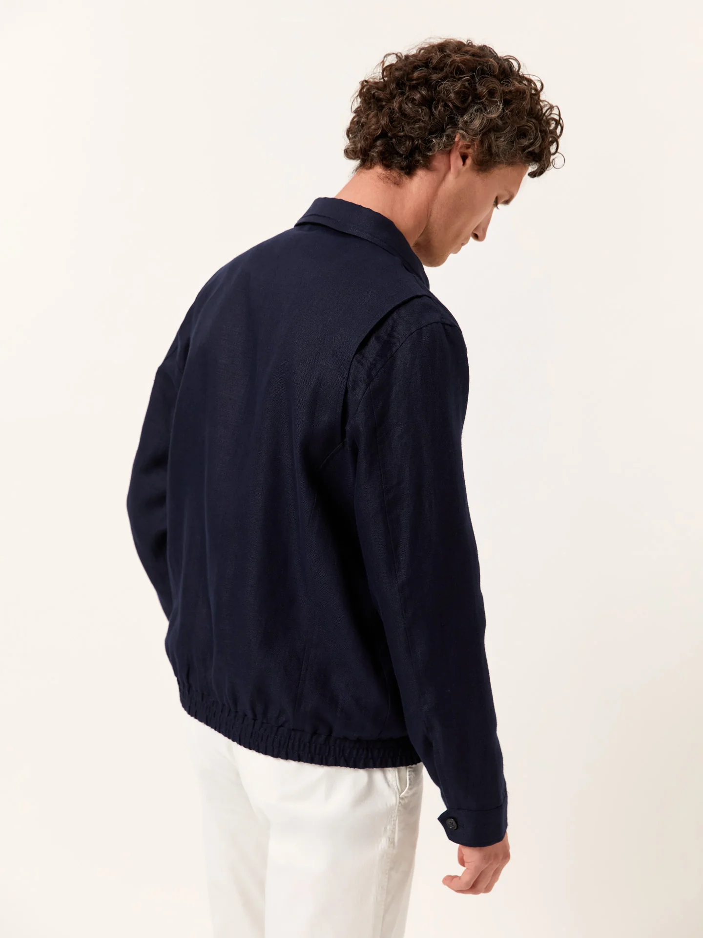 Premium Linen Harrington jacket - Image 4