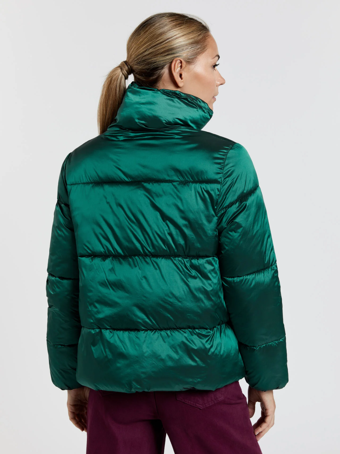 Puffer jacket with high collar - Image 12