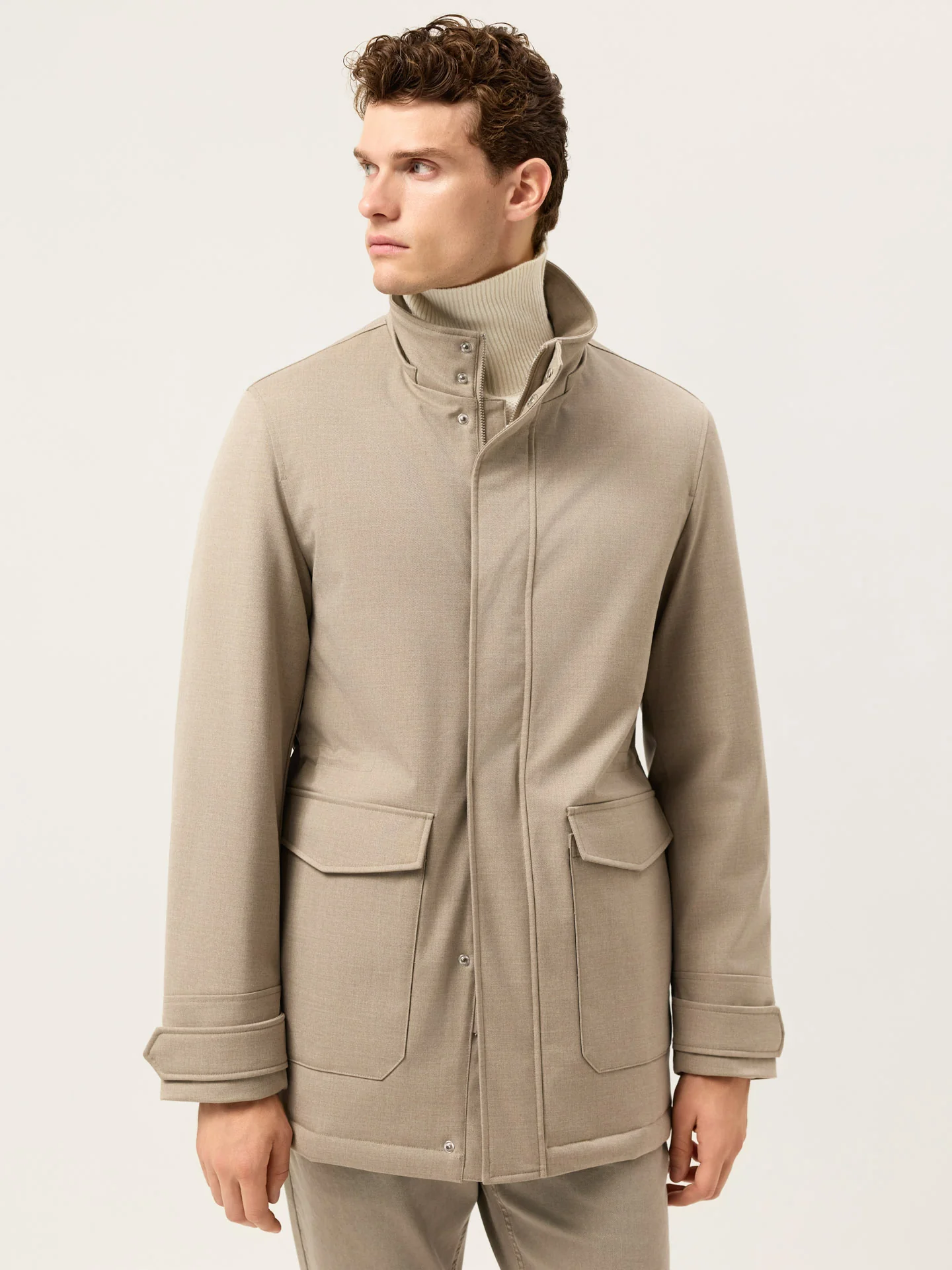 Quilted Technical Parka With Detachable Hood - Image 8