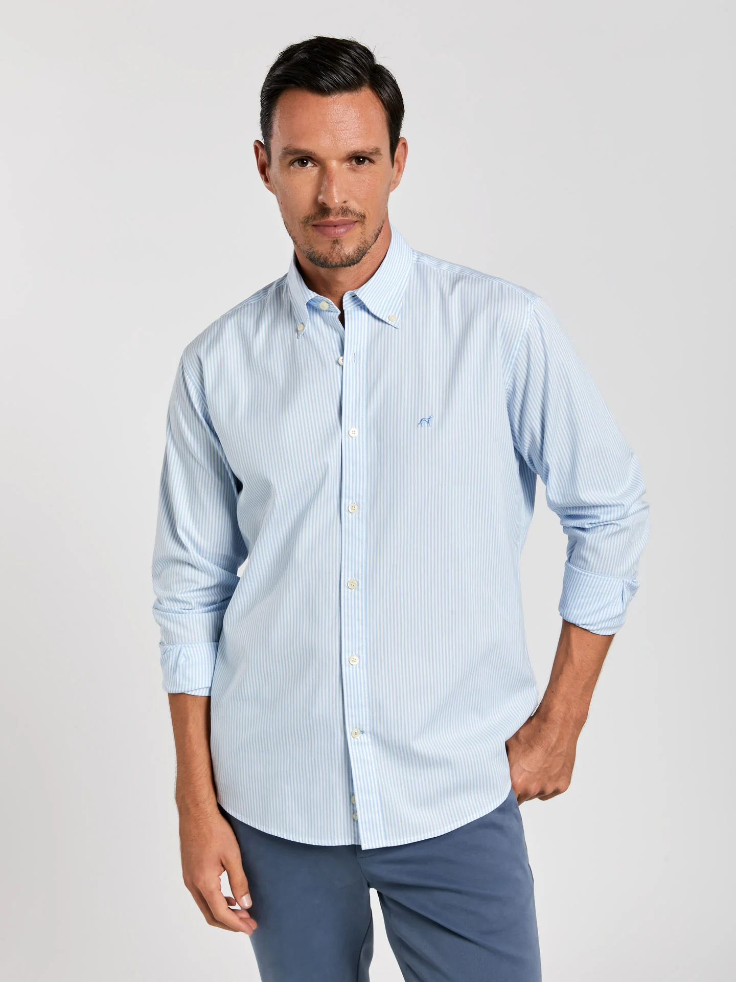 Regular fit 100% bci cotton striped oxford shirt - Image 2