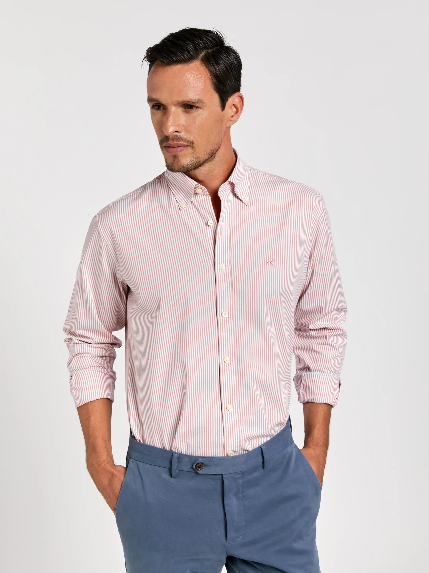 Regular fit 100% bci cotton striped oxford shirt - Image 2