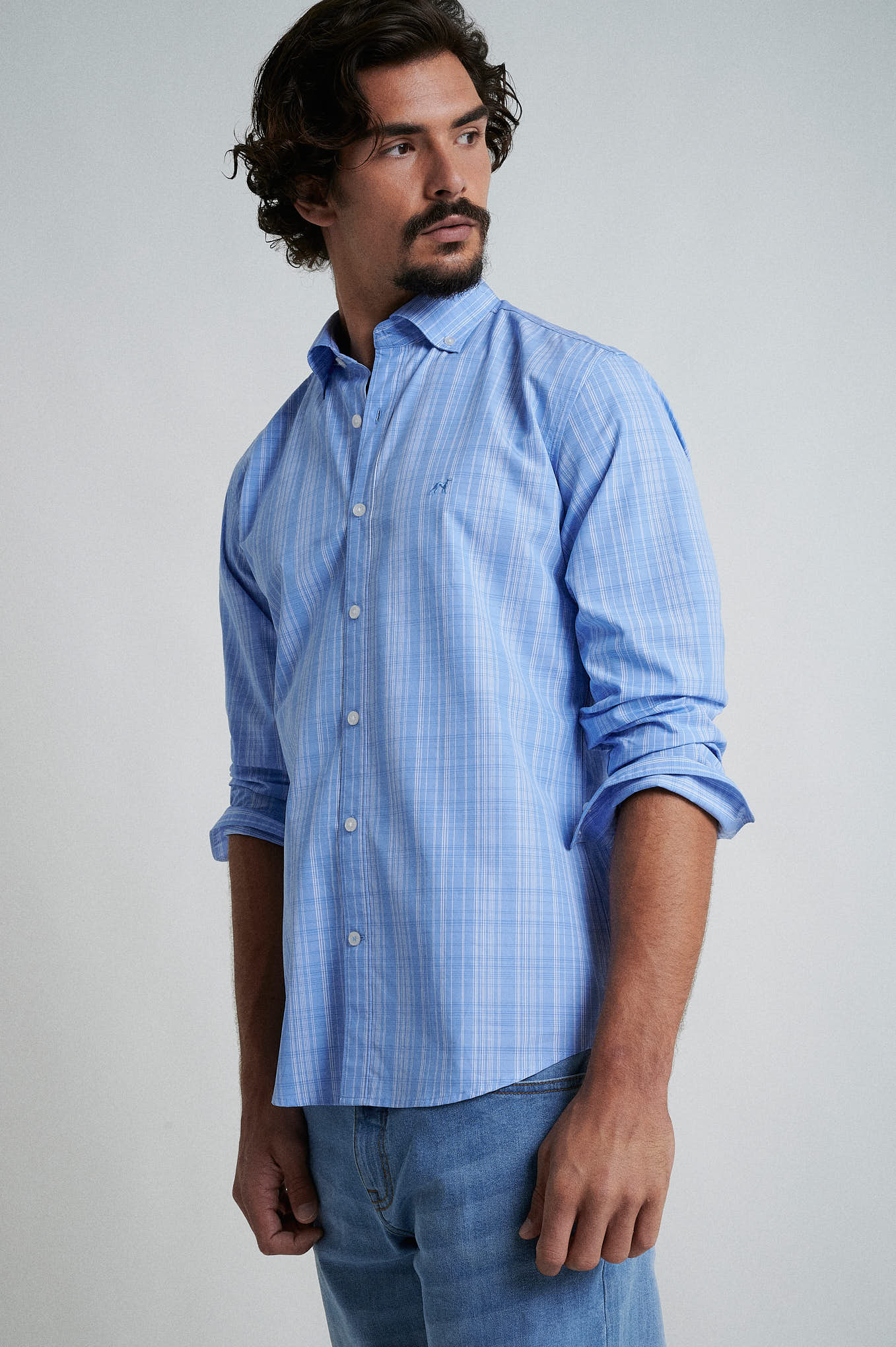 Regular fit 120's double luxury cotton shirt - Image 2