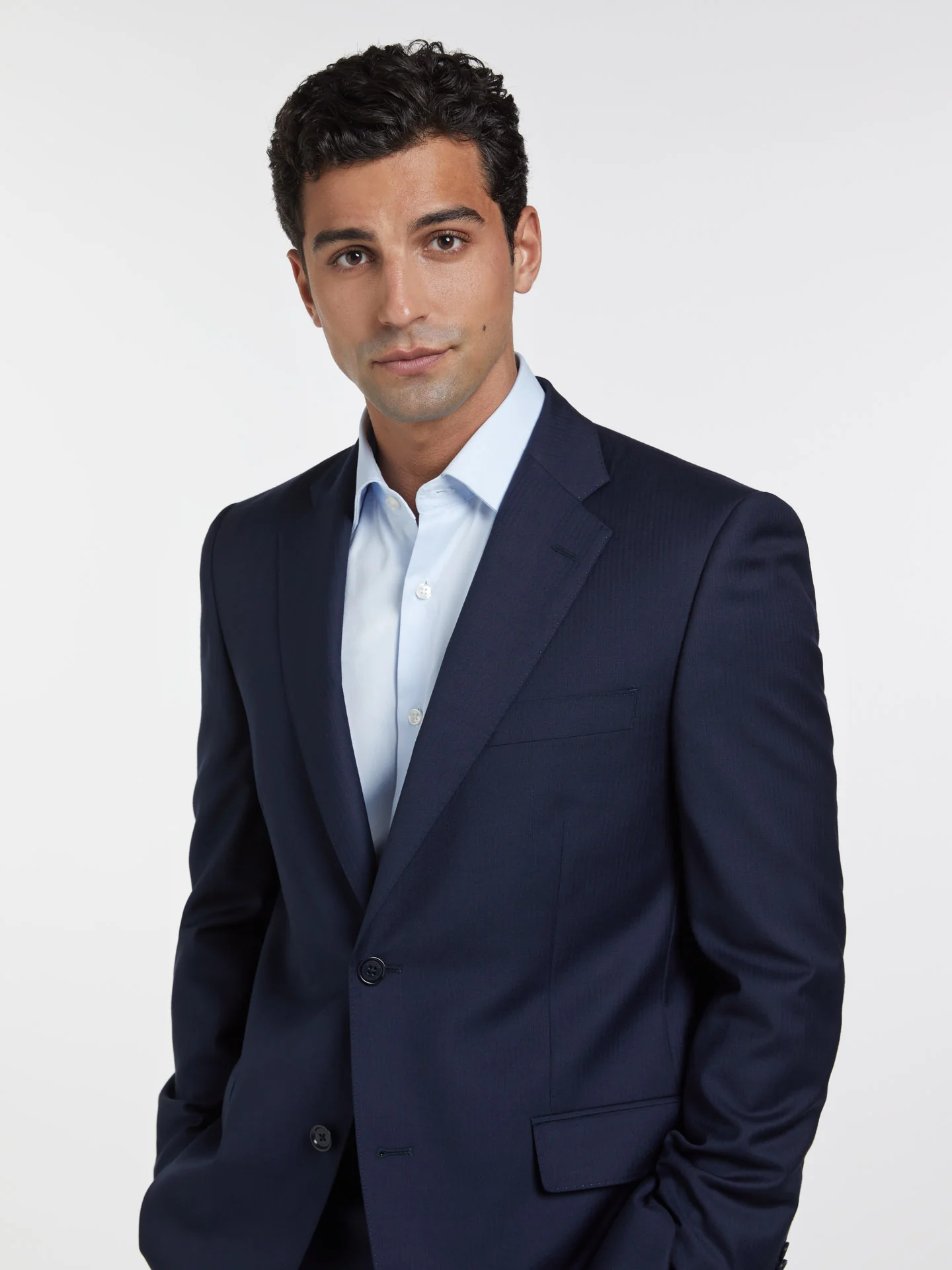 Regular Fit 4 Seasons Herringbone Suit - Image 2