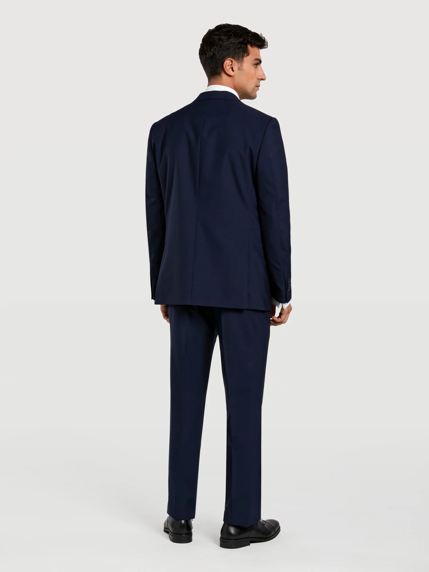 Regular fit 4 seasons plain wool suit - Image 4
