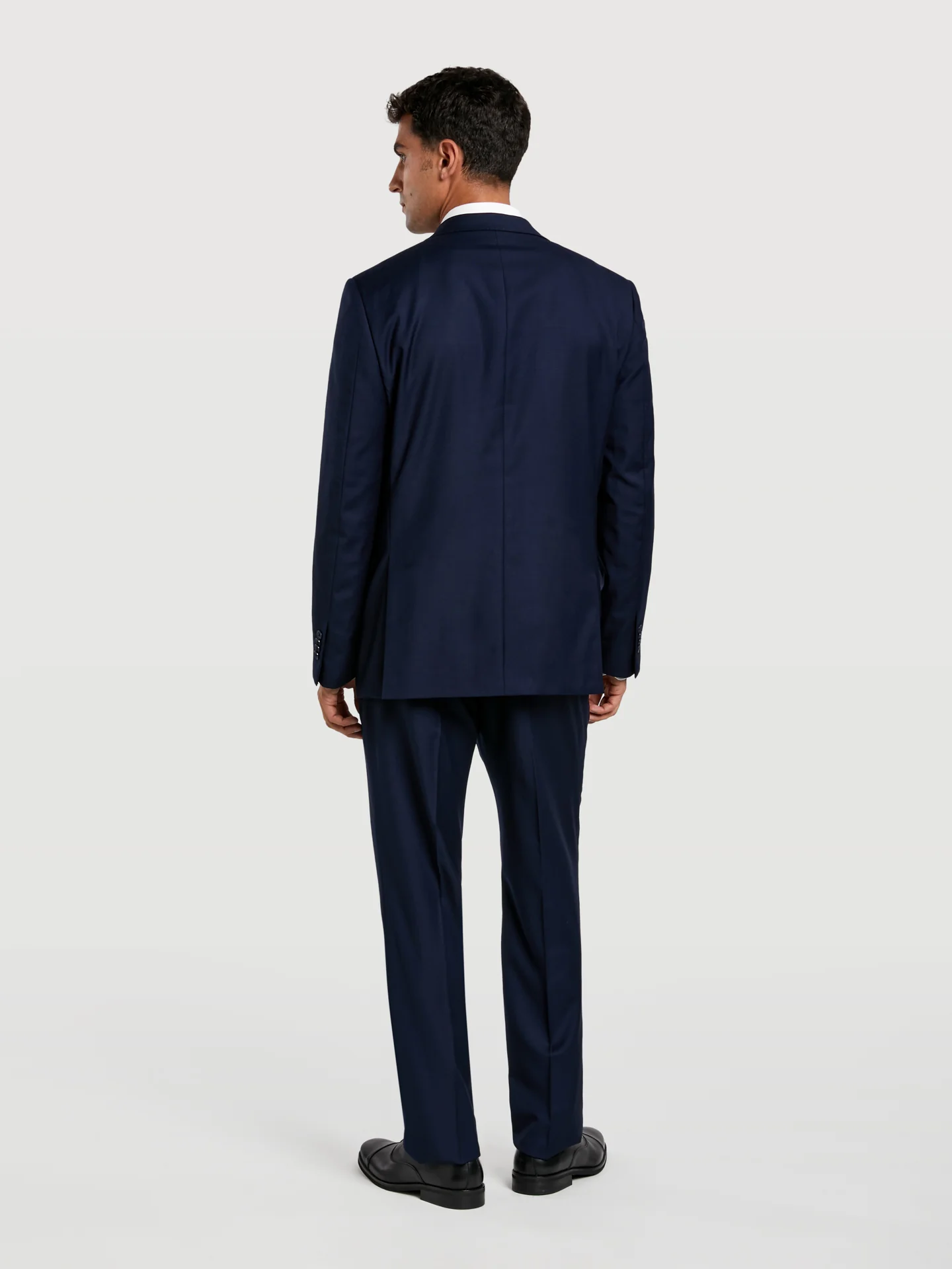 Regular fit 4 seasons plain wool suit - Image 3