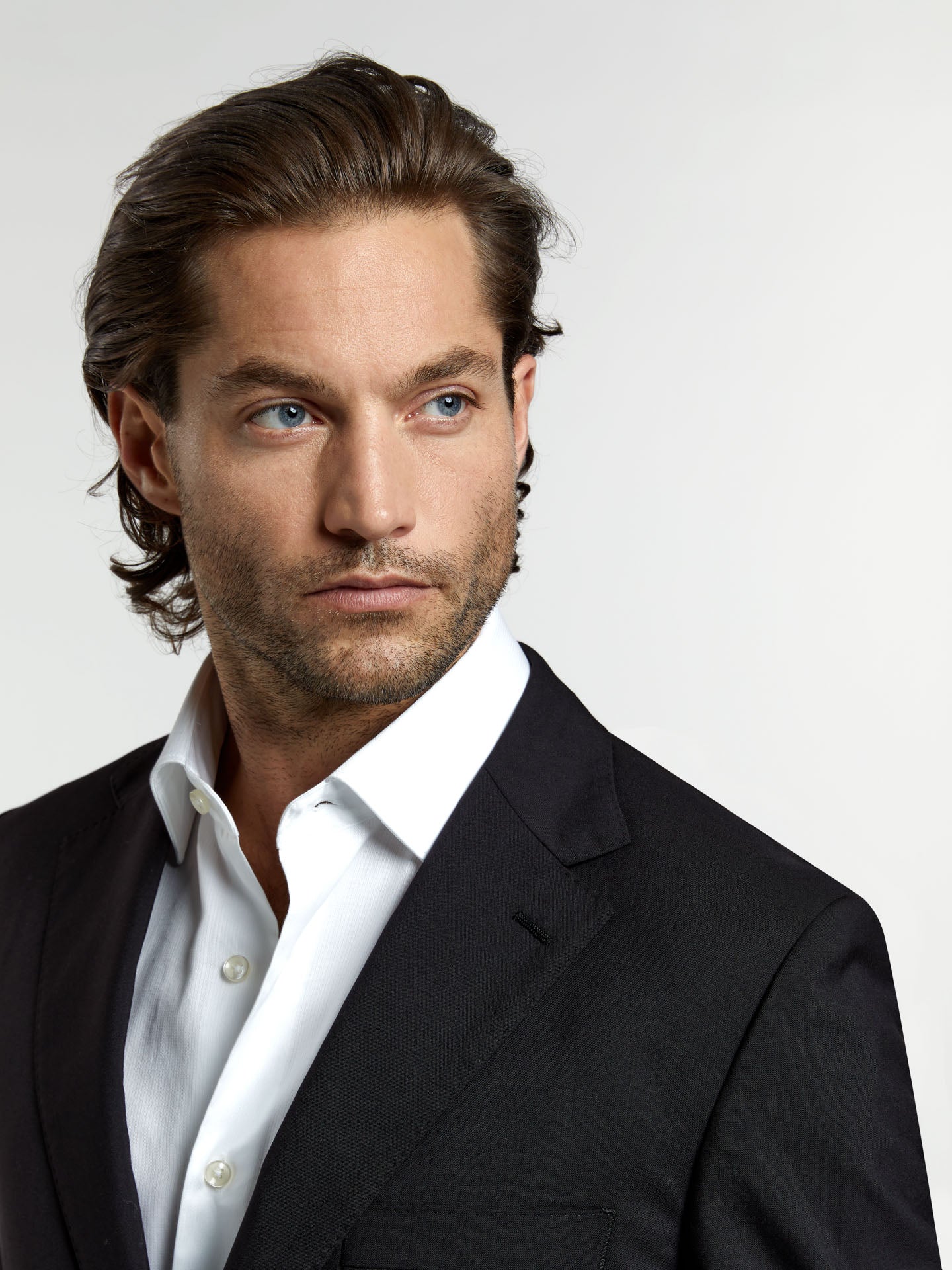 Regular fit 4 seasons plain wool suit - Image 6