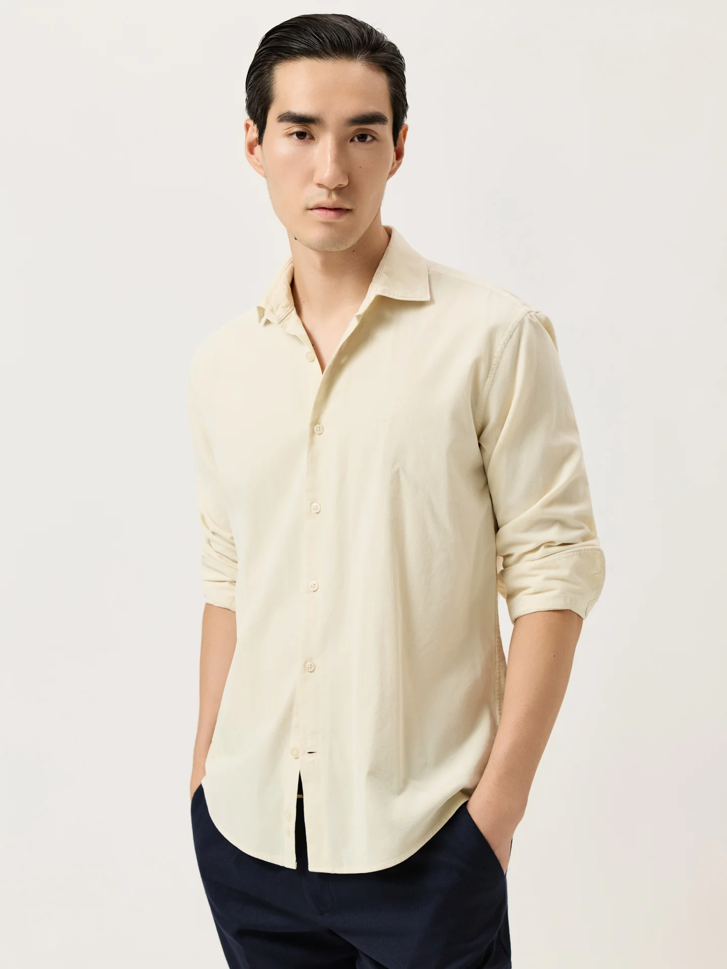 Regular Fit Baby Corduroy Shirt With Pigment-Dyed Finish - Image 12