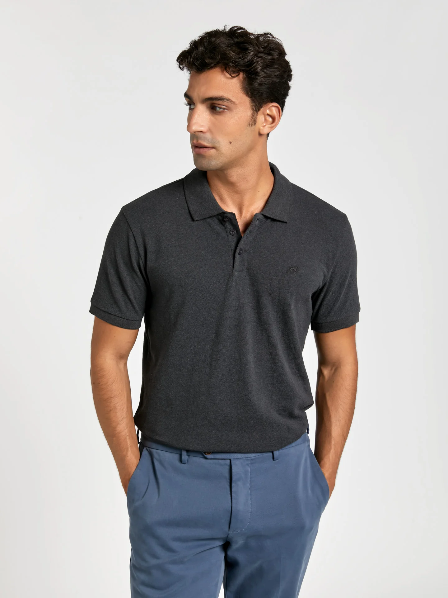 Regular fit basic piqué polo shirt - Image 14