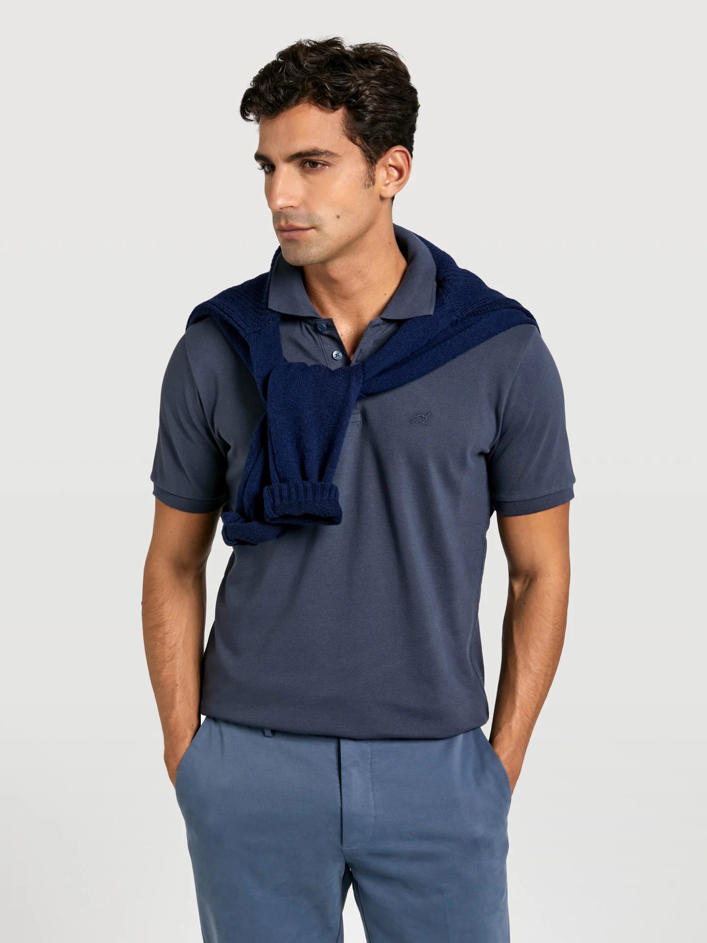 Regular fit basic piqué polo shirt - Image 16