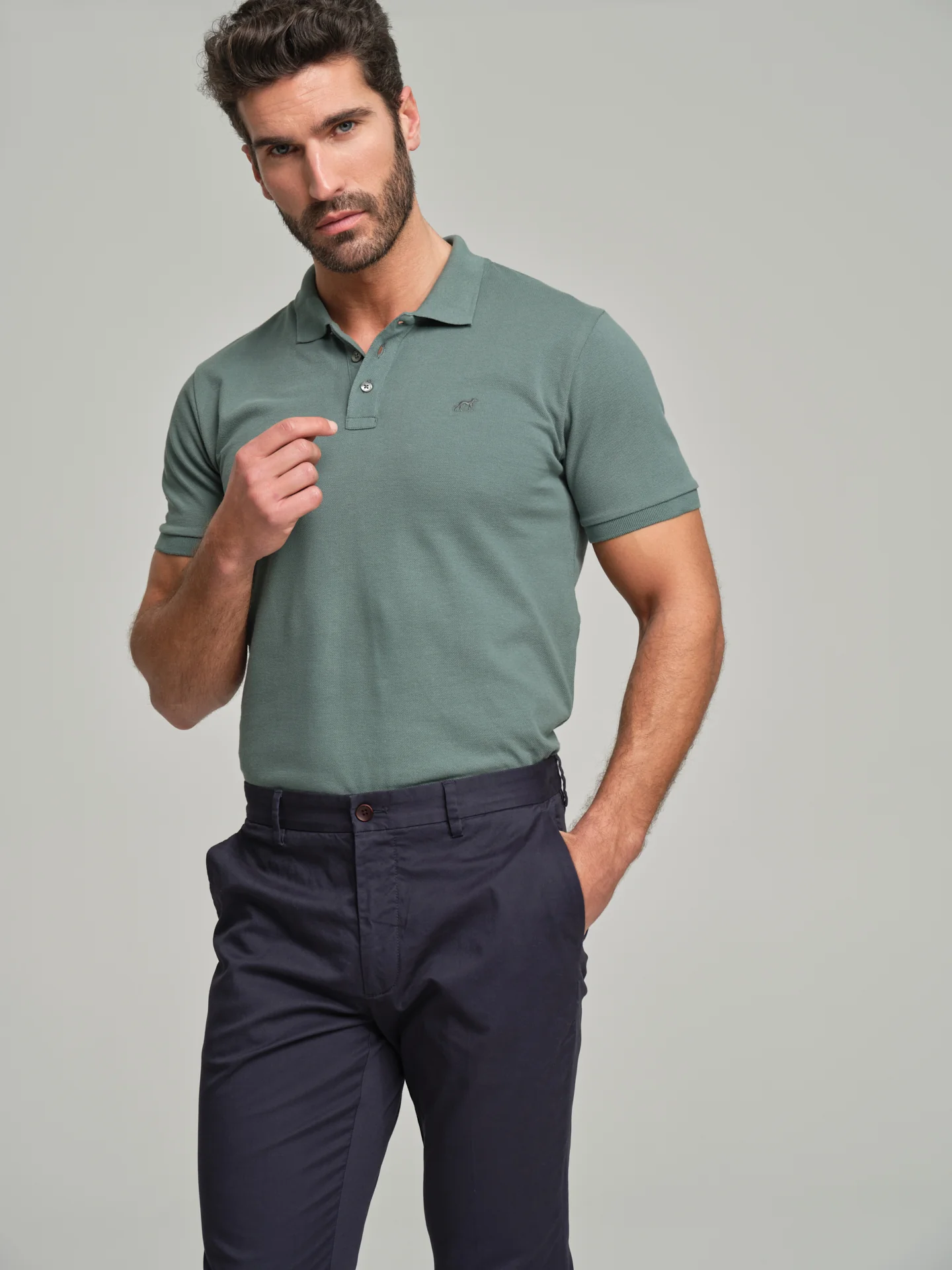 Regular fit basic piquet polo shirt - Image 15