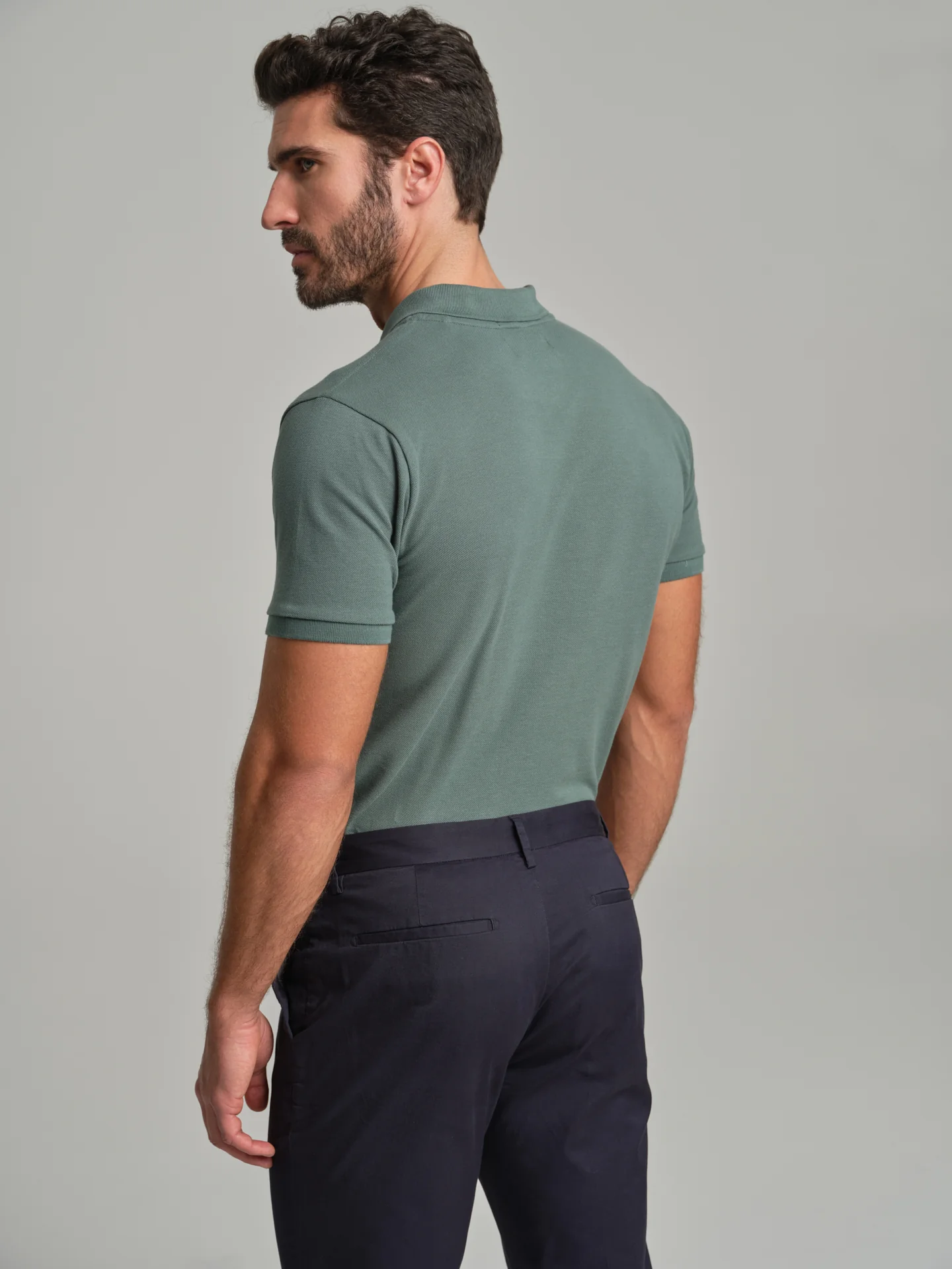 Regular fit basic piquet polo shirt - Image 16