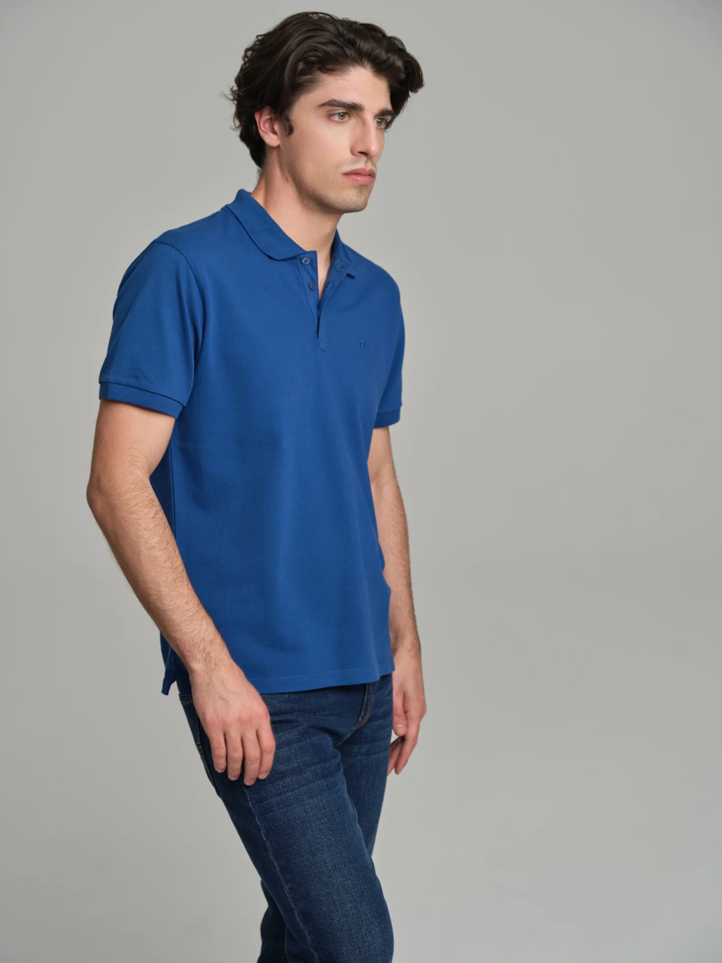 Regular fit basic piquet polo shirt - Image 3