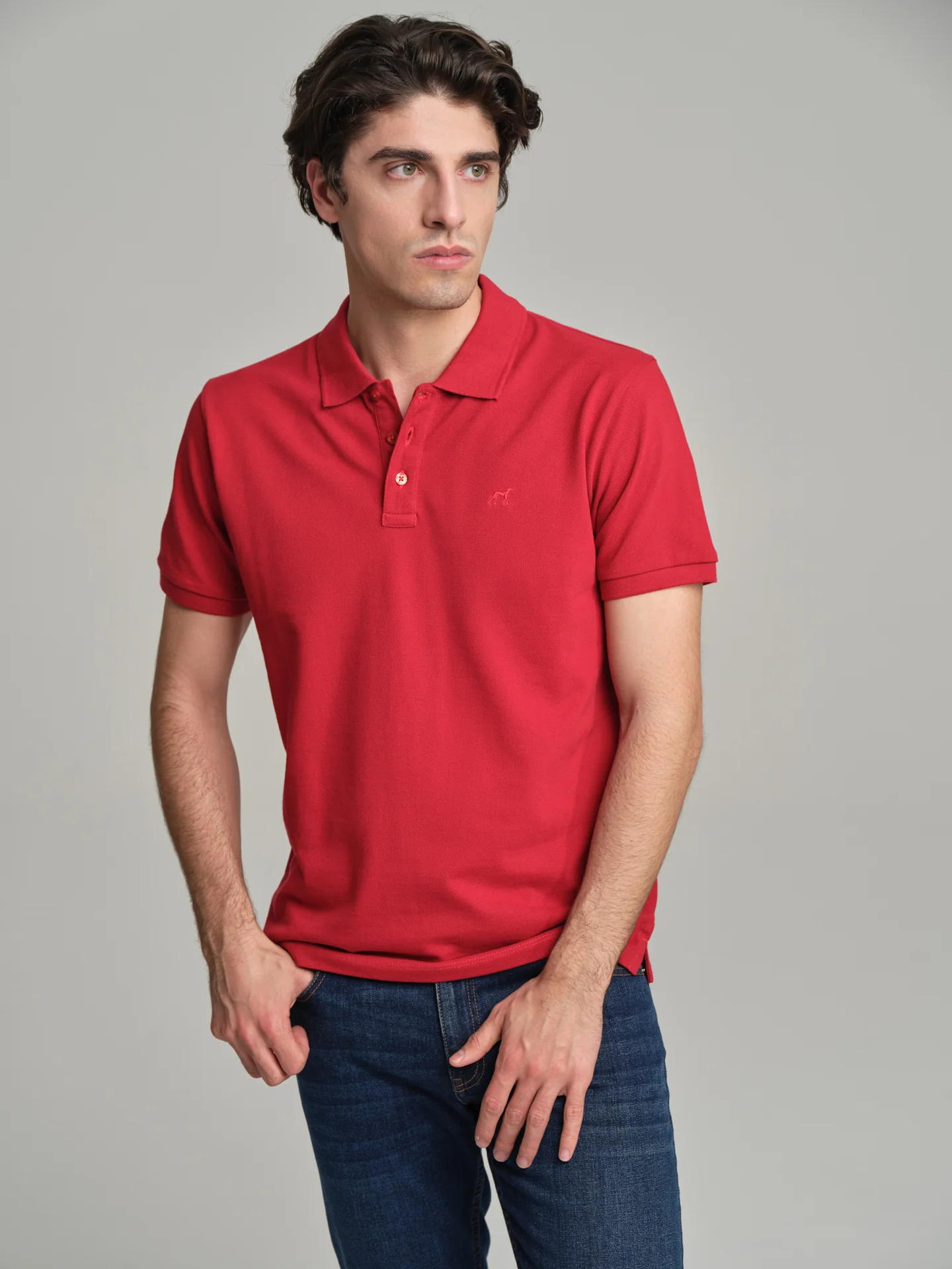 Regular fit basic piquet polo shirt - Image 33