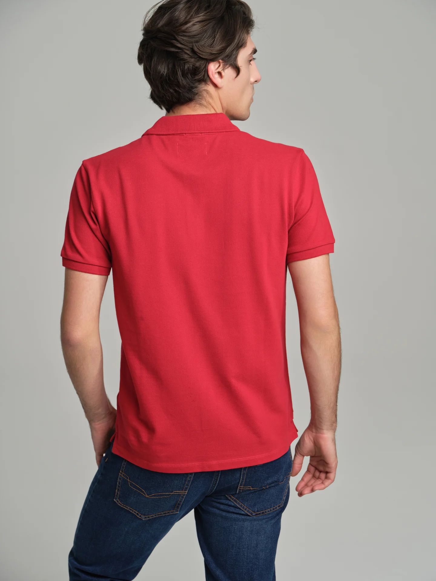 Regular fit basic piquet polo shirt - Image 35