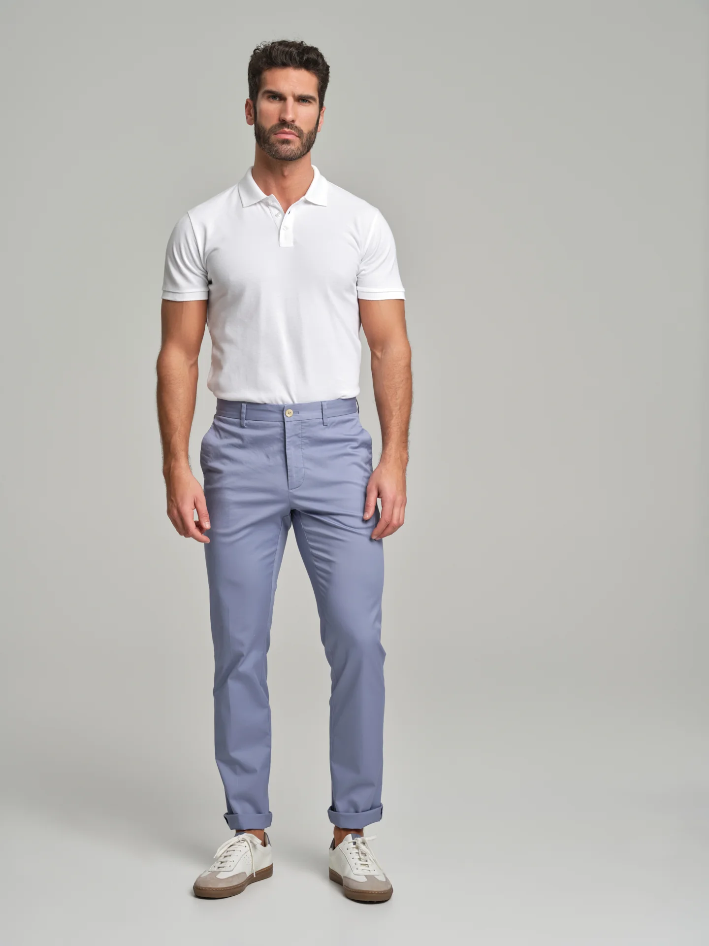 Regular fit basic piquet polo shirt - Image 36