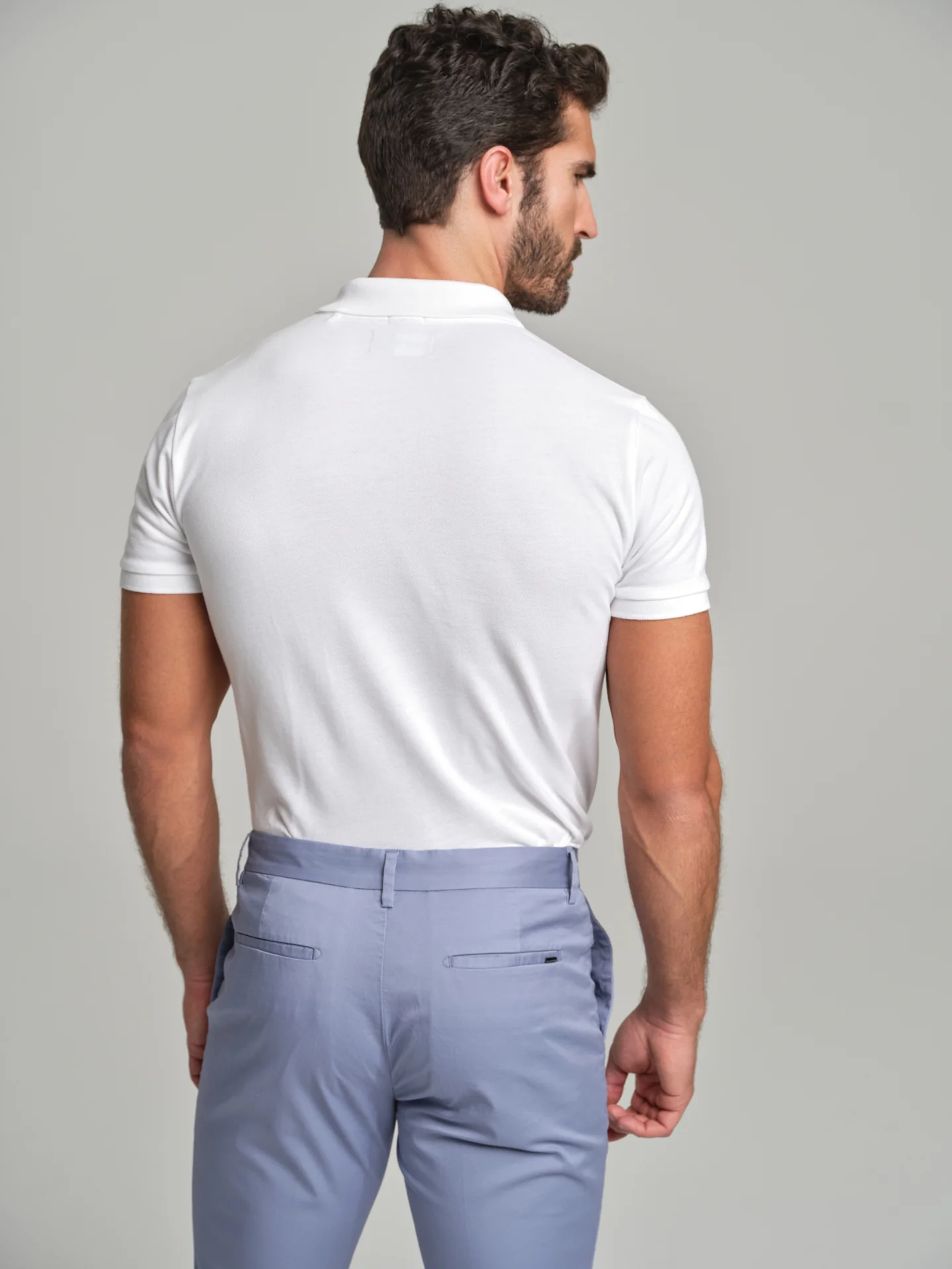 Regular fit basic piquet polo shirt - Image 39