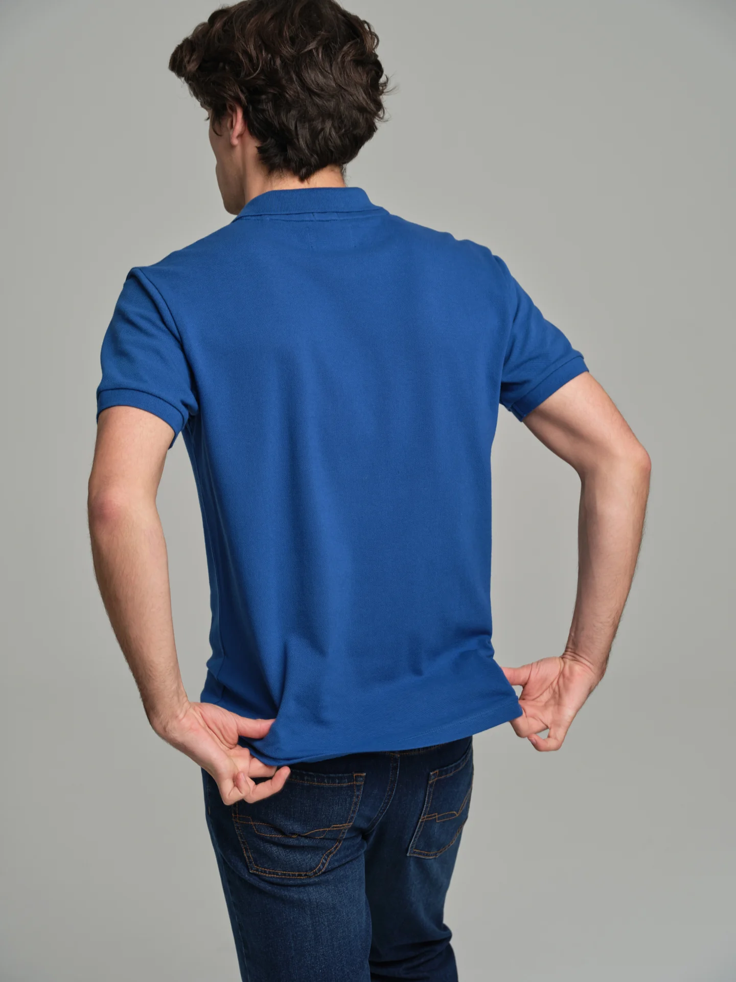Regular fit basic piquet polo shirt - Image 4