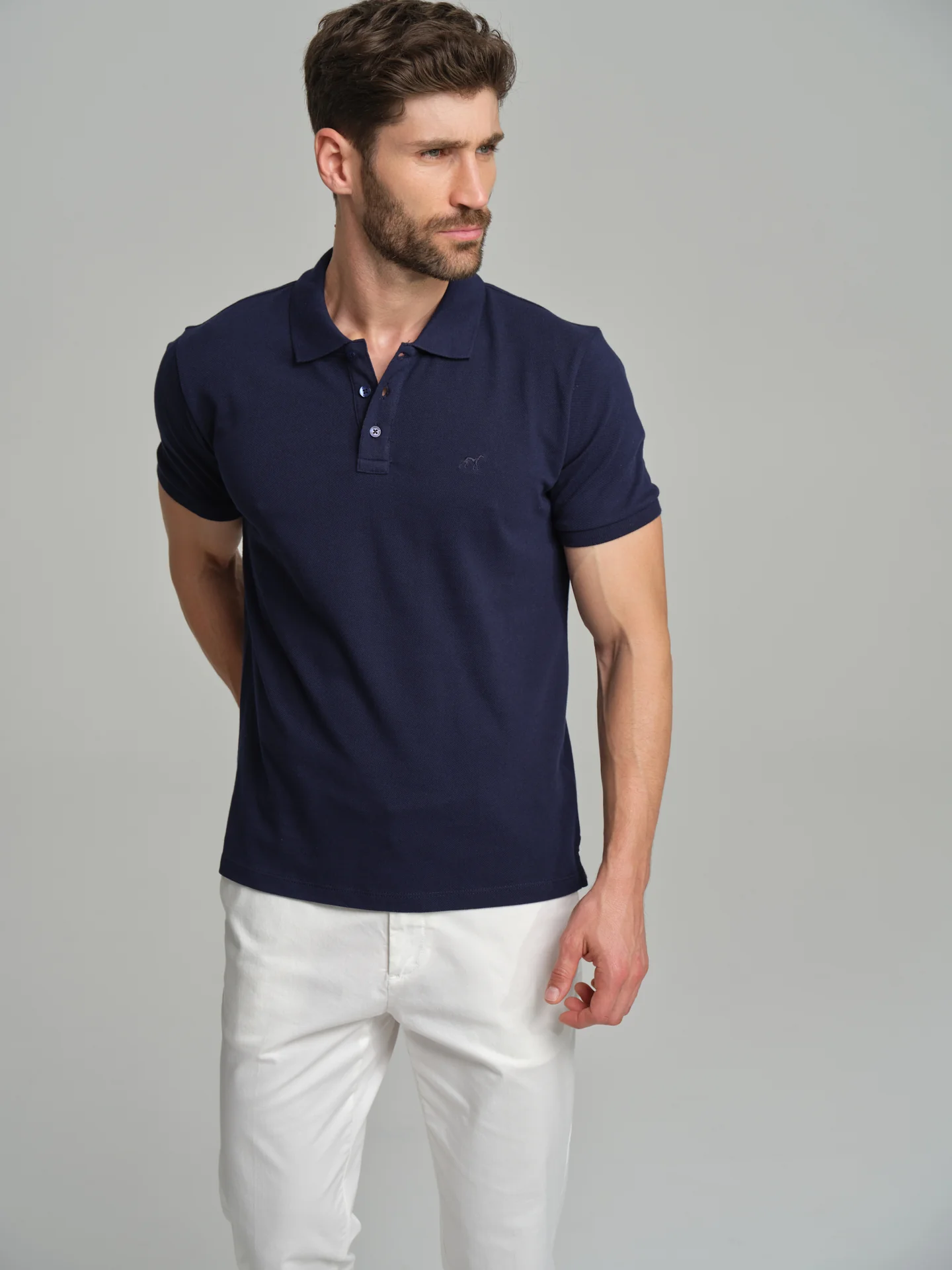 Regular fit basic piquet polo shirt - Image 6