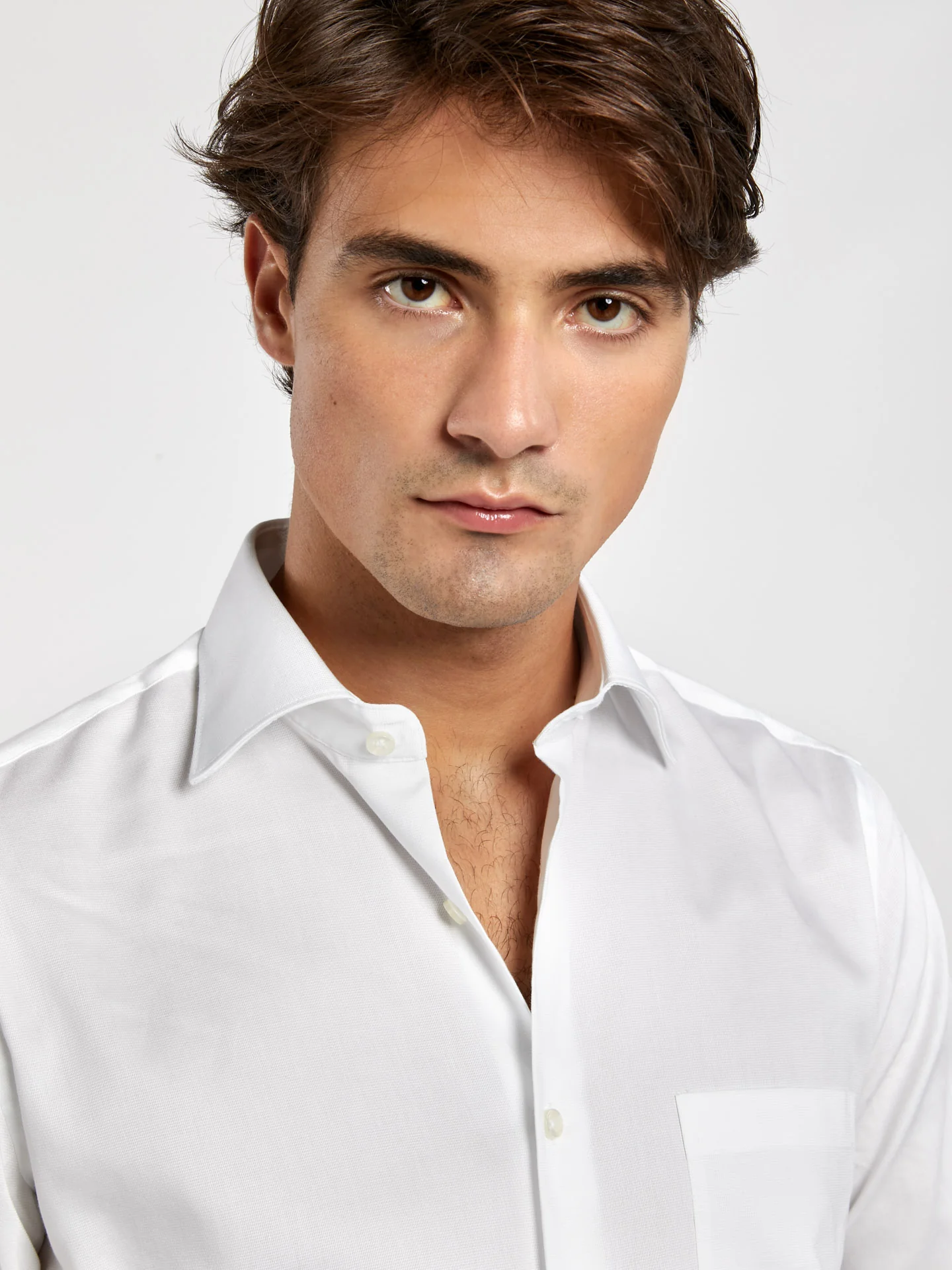 Regular fit business plain pinpoint formal shirt - Image 2