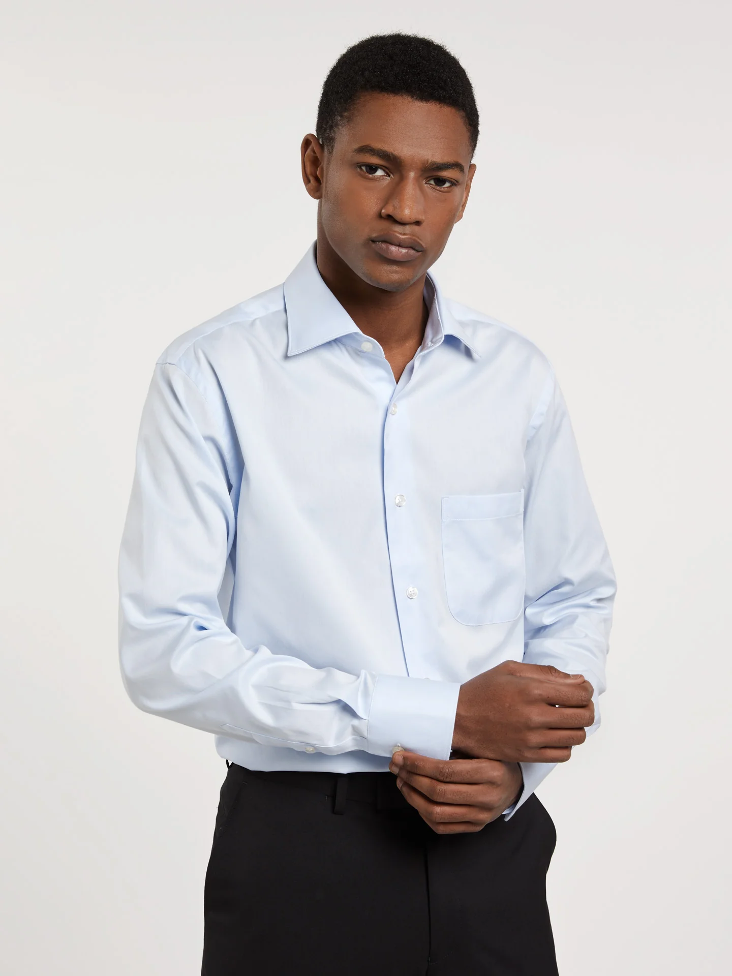 Regular fit business plain twill formal shirt - Image 5