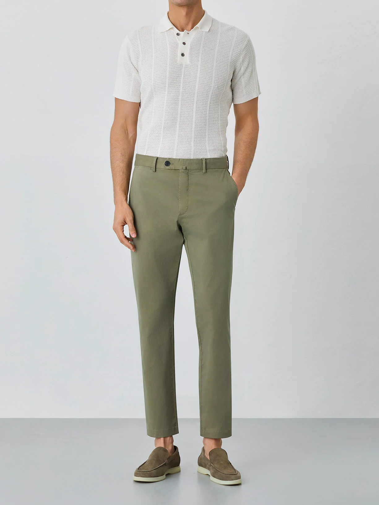 Regular Fit Chino Trousers With Clock Pocket - Image 14