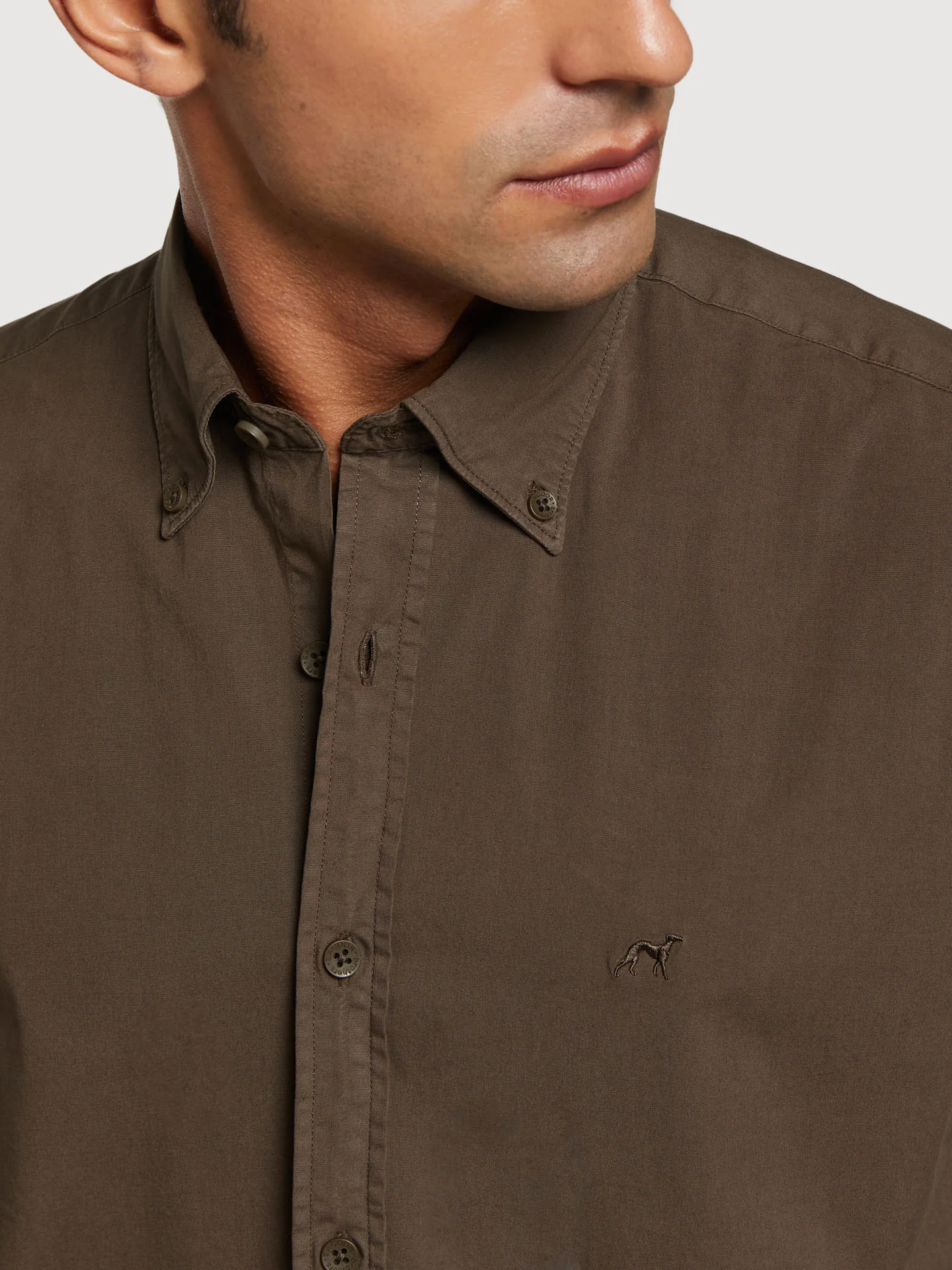 Regular fit comfort poplin garment dye shirt