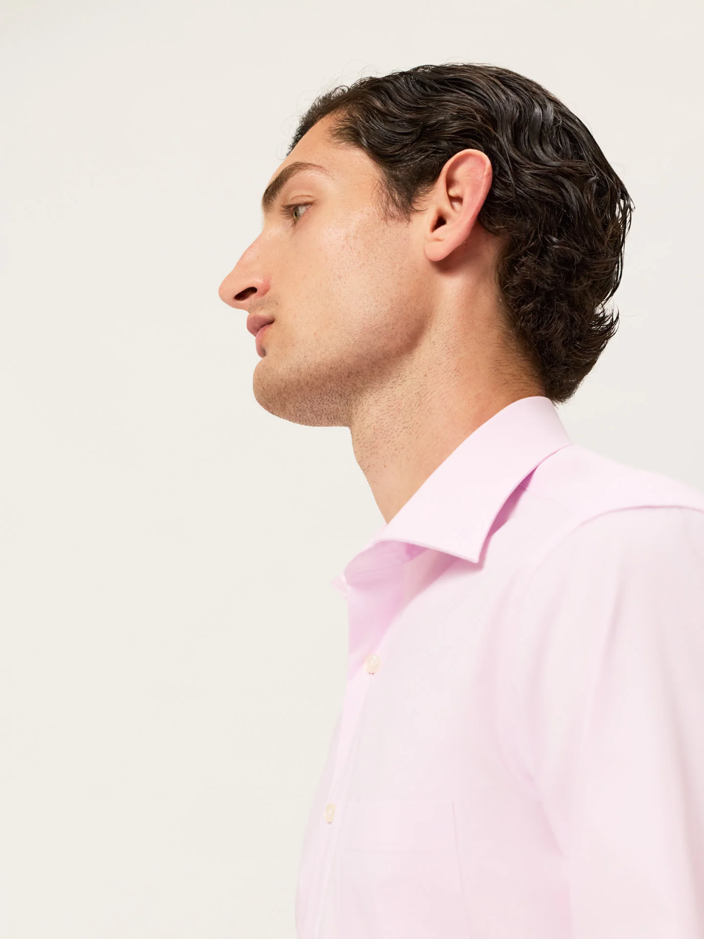 Regular Fit Cotton Stretch Travel Shirt With Oxford Collar and Chest Pocket. - Image 17
