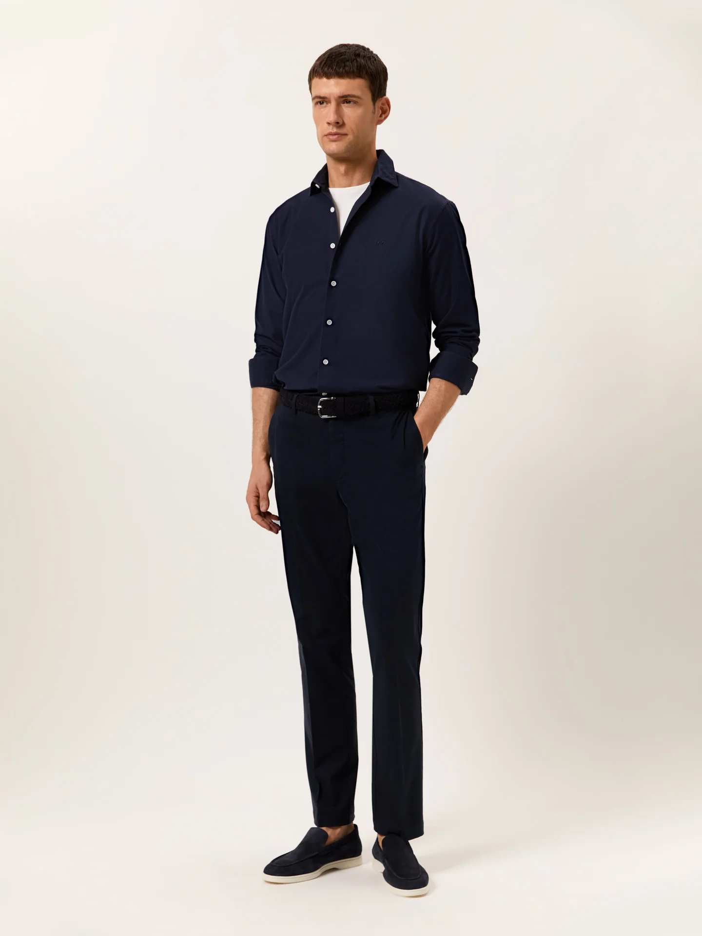 Regular Fit Garment Dye Open Oxford Shirt in Comfort Cotton
