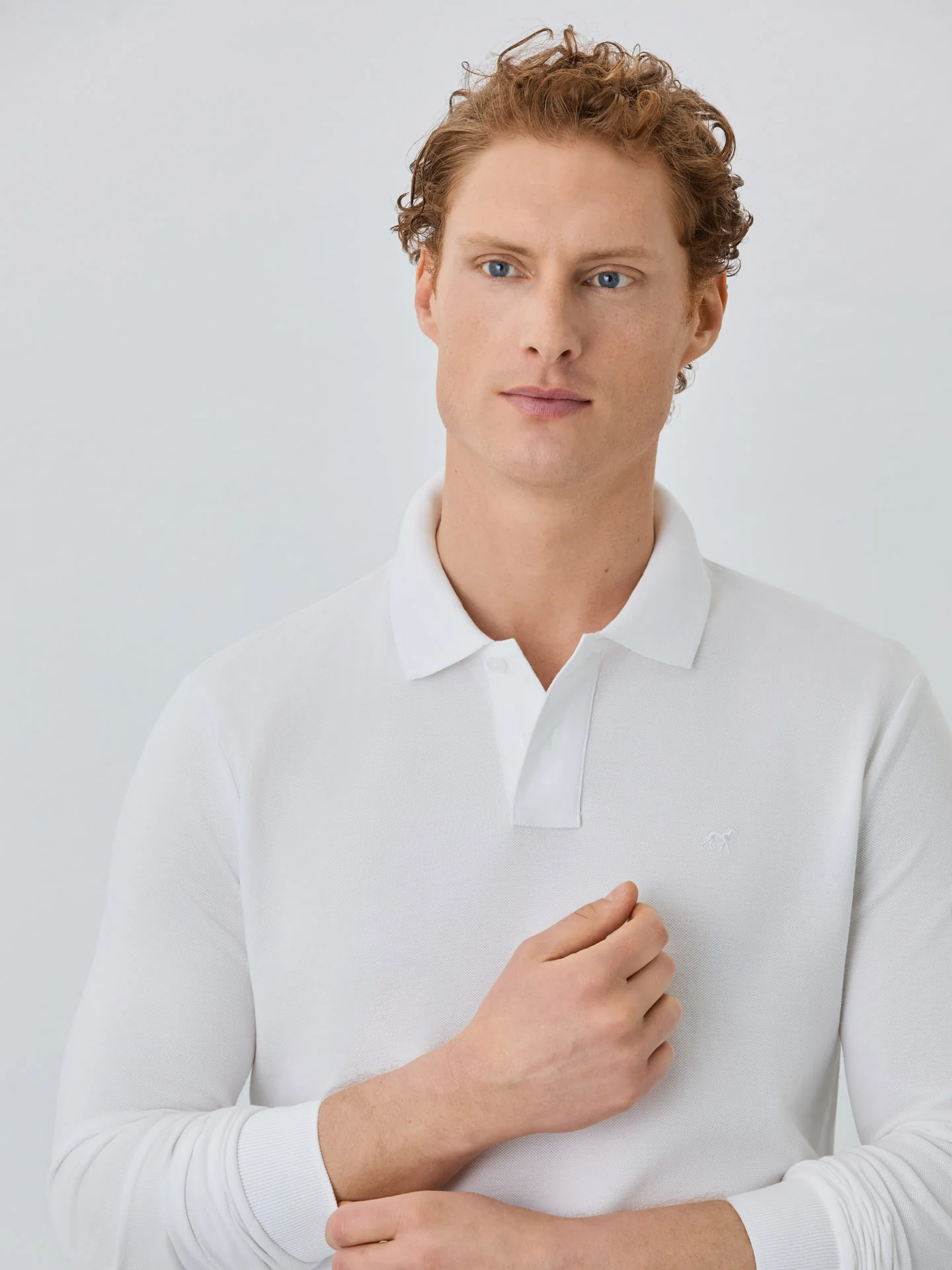 Regular Fit Piqué Polo With Long Sleeves In BCI Cotton - Image 8