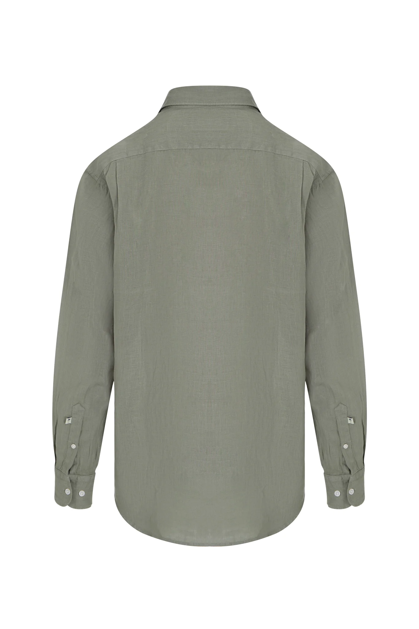 Regular fit plain garment dye pure linen shirt - Image 2
