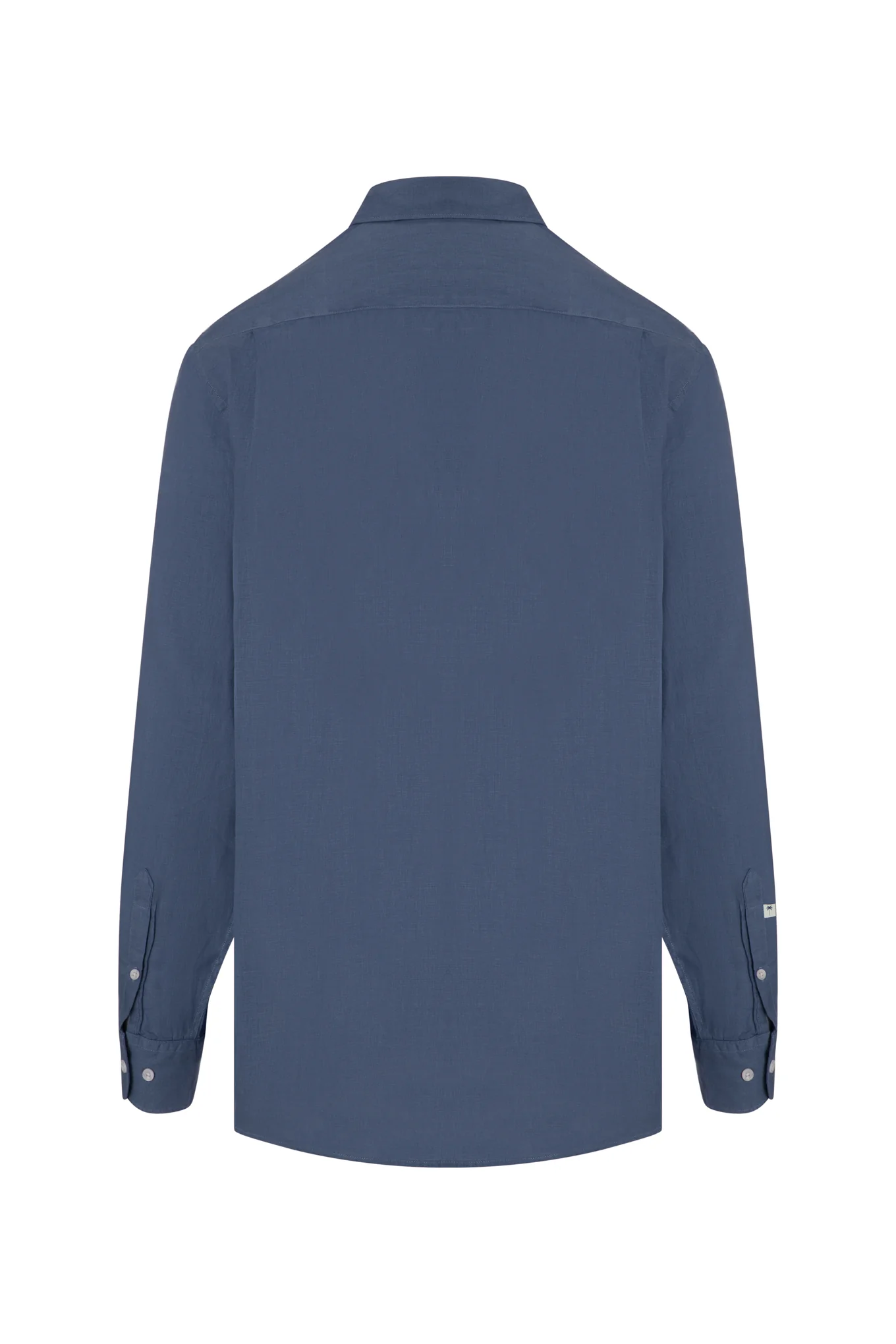 Regular fit plain garment dye pure linen shirt - Image 8