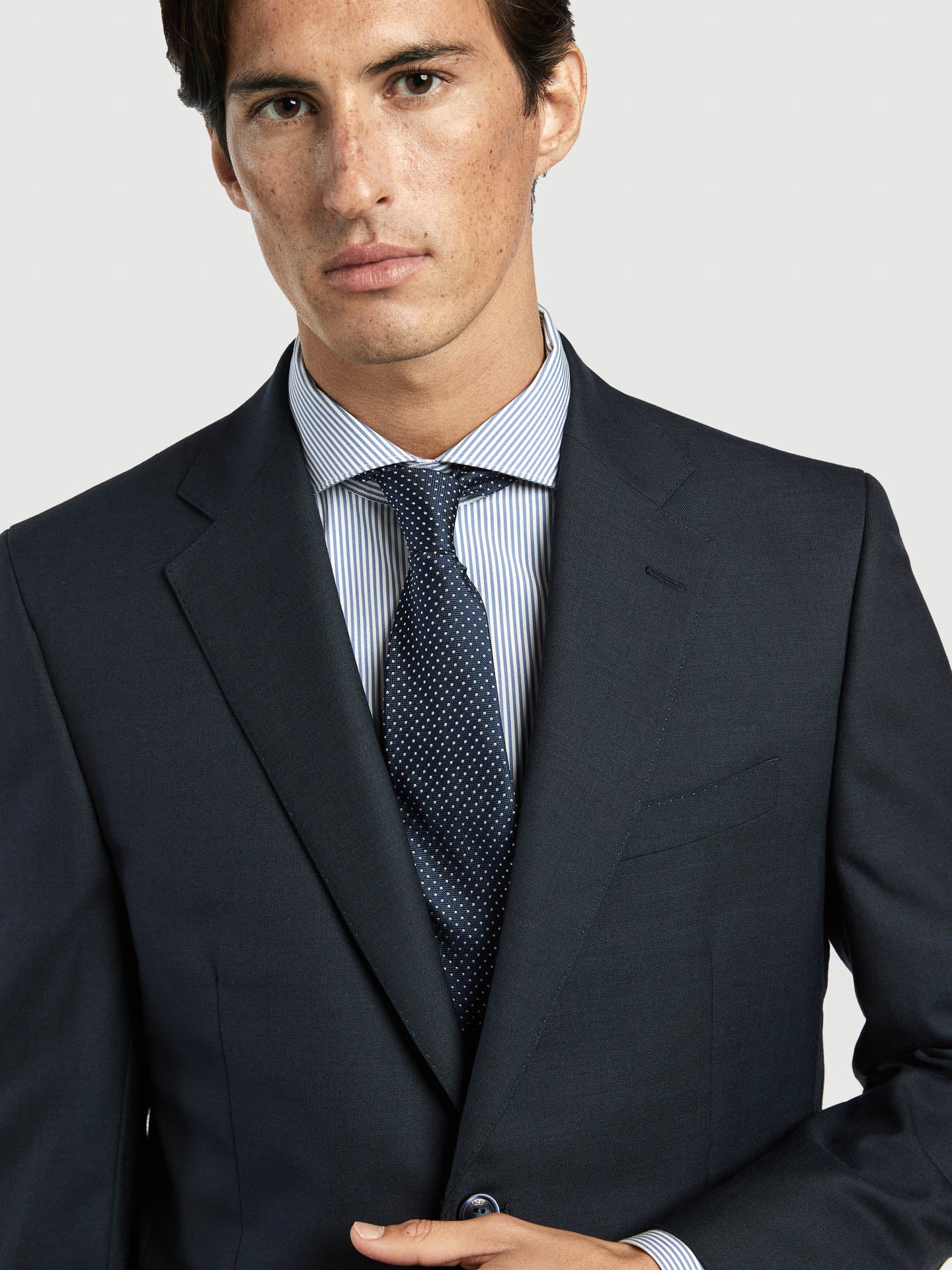 Regular Fit Sharkskin Suit in 100% Wool - Image 3