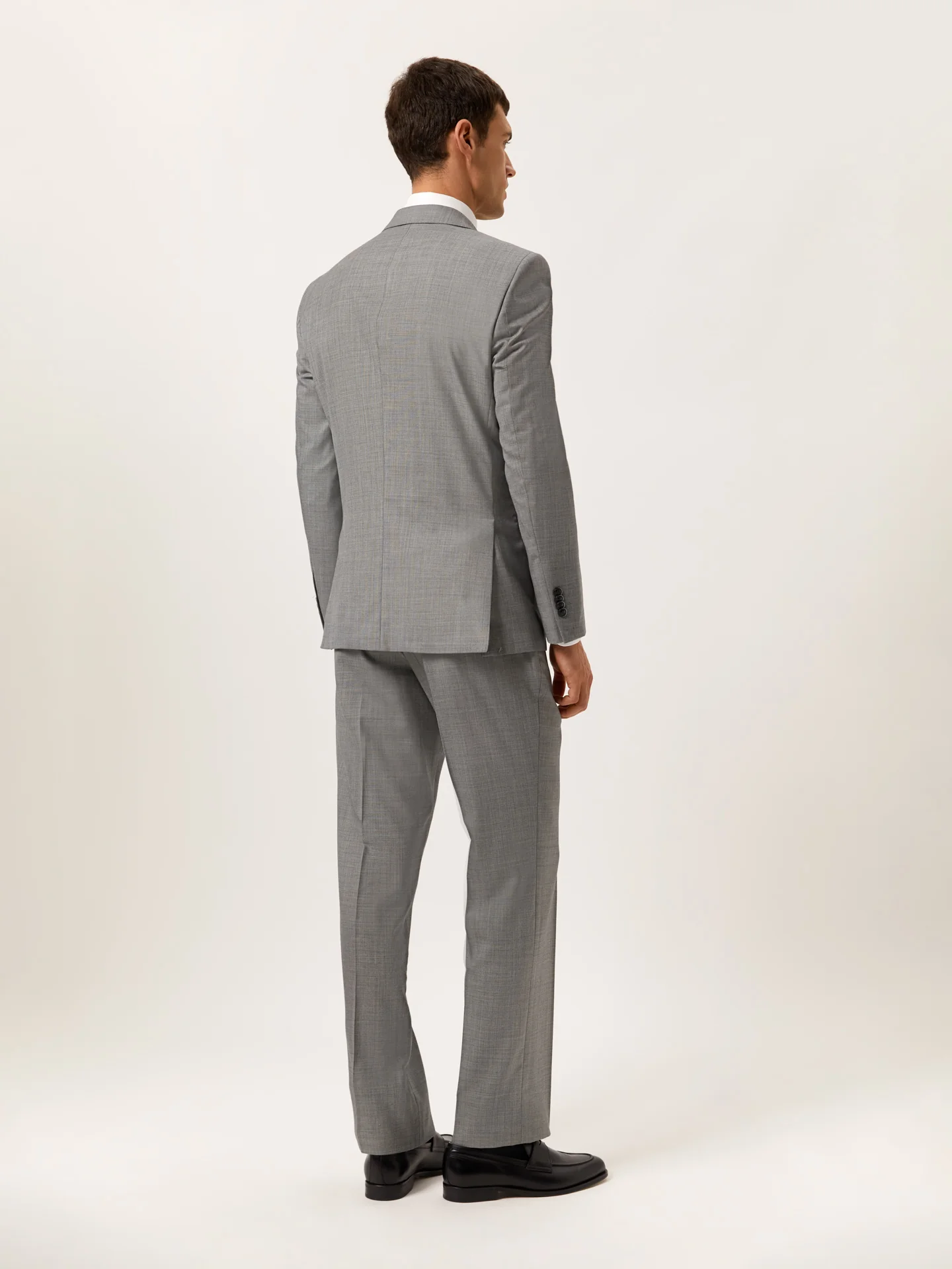 Regular Fit Sharkskin suit in 100% Wool - Image 3