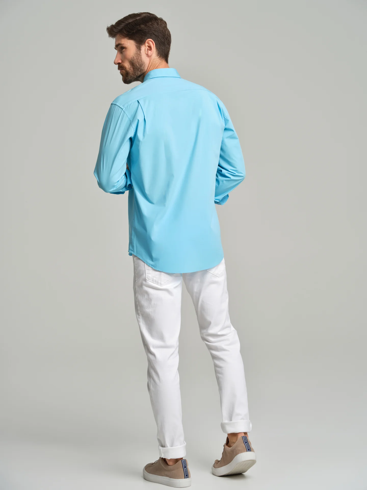 Regular fit sport poplin garment dye shirt - Image 21