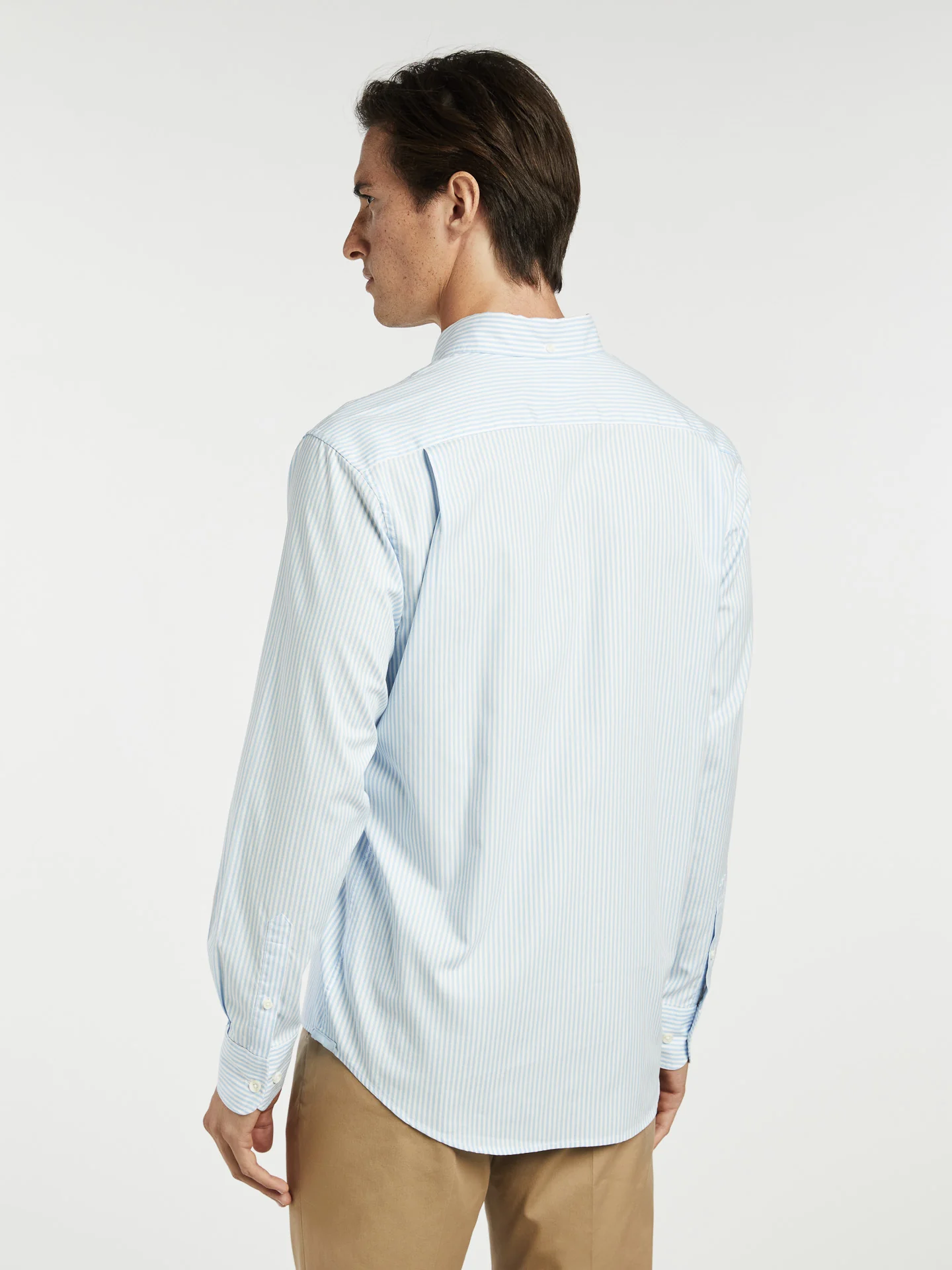 Regular Fit Striped Oxford Shirt in 100% BCI Cotton - Image 3